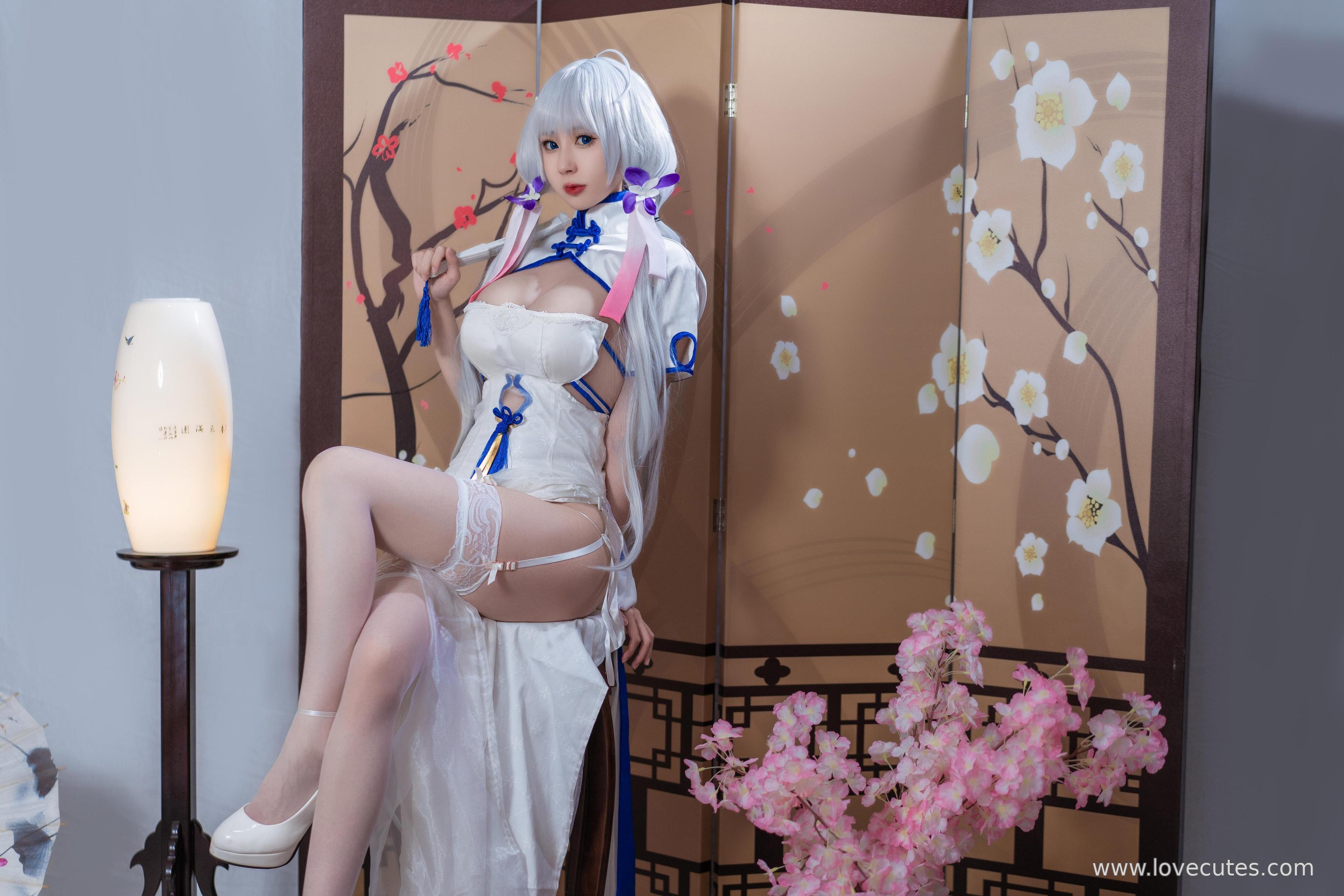 '[cosplay] Tây Viên Tự Nam Ca - Hình tượng 'Quang Huỳnh' trong tà áo dài: Sự hòa quyện giữa áo dài phương Đông và nhân vật hạm đội, thể hiện vẻ đẹp thanh lịch và quyến rũ 24P'