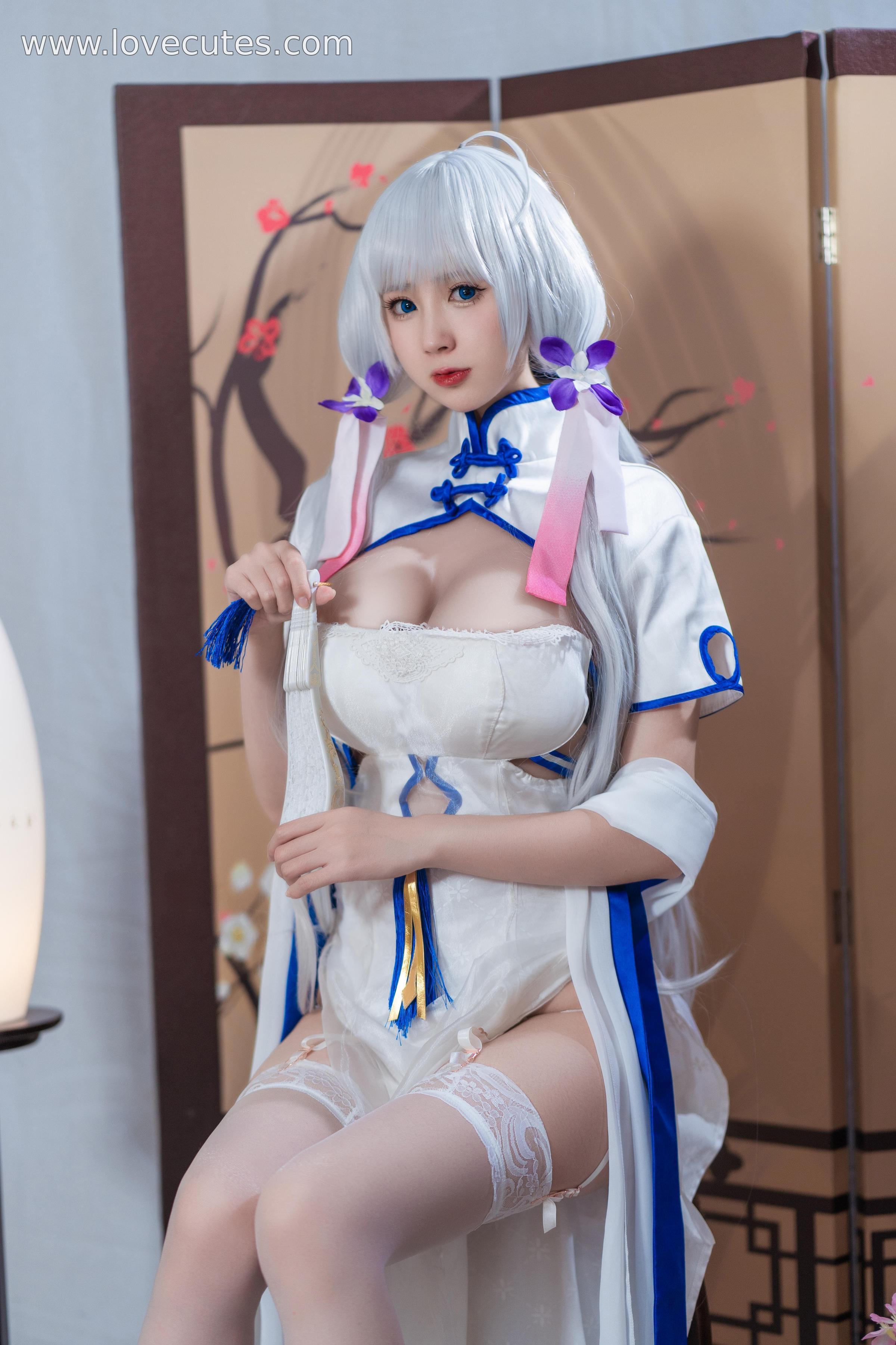 '[cosplay] Tây Viên Tự Nam Ca - Hình tượng 'Quang Huỳnh' trong tà áo dài: Sự hòa quyện giữa áo dài phương Đông và nhân vật hạm đội, thể hiện vẻ đẹp thanh lịch và quyến rũ 24P'