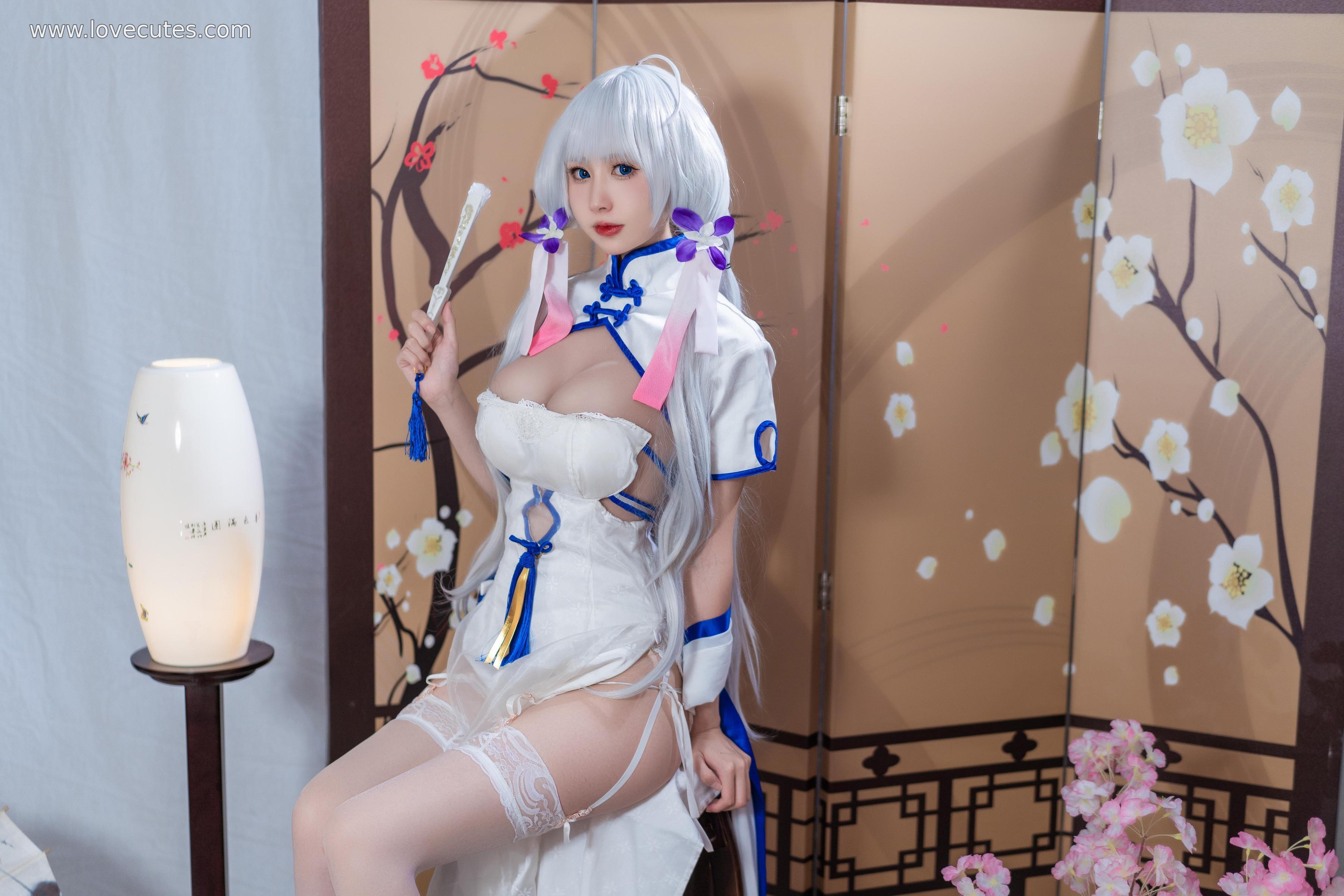 '[cosplay] Tây Viên Tự Nam Ca - Hình tượng 'Quang Huỳnh' trong tà áo dài: Sự hòa quyện giữa áo dài phương Đông và nhân vật hạm đội, thể hiện vẻ đẹp thanh lịch và quyến rũ 24P'