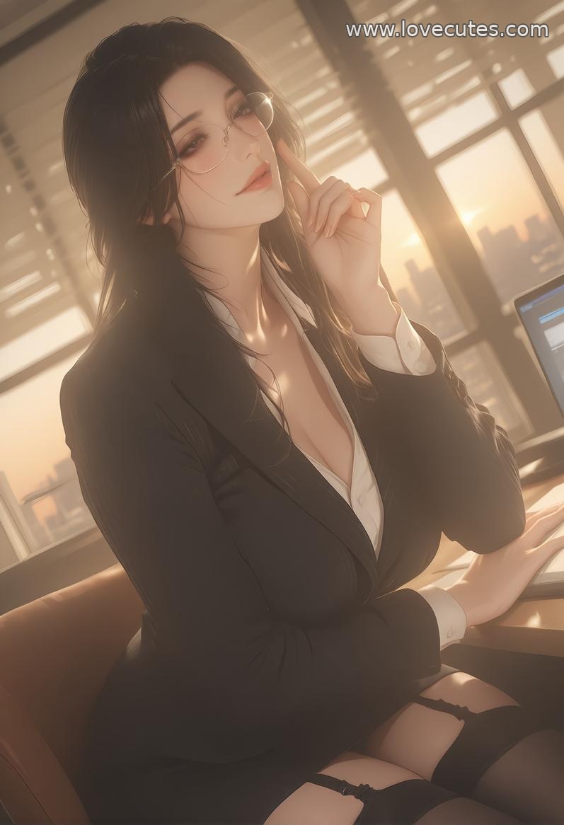 AI สร้างสาวอนิเมะ - 轻熟风秘书：职场美女撩人姿势下美胸完美曲线展现极致诱惑 138P