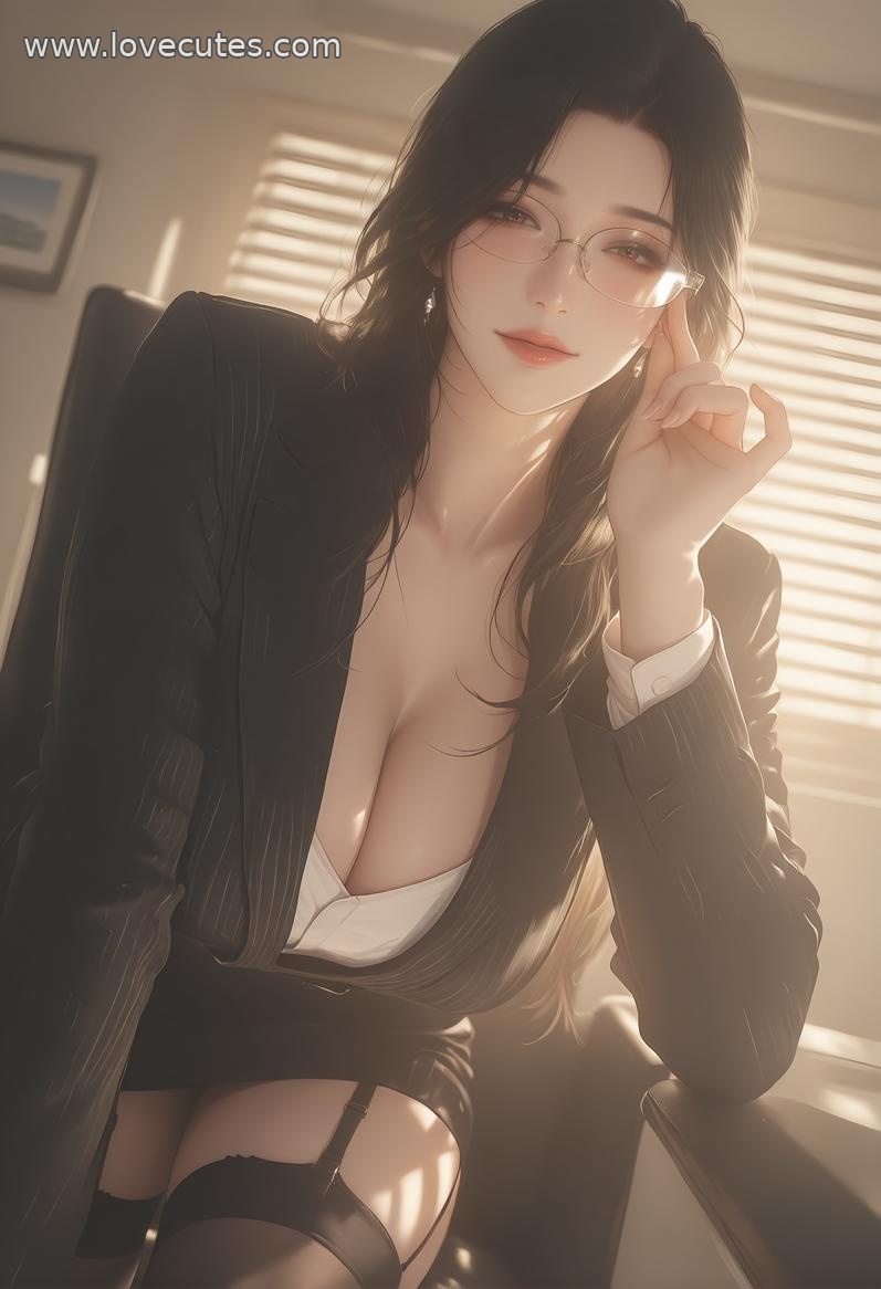 AI สร้างสาวอนิเมะ - 轻熟风秘书：职场美女撩人姿势下美胸完美曲线展现极致诱惑 138P