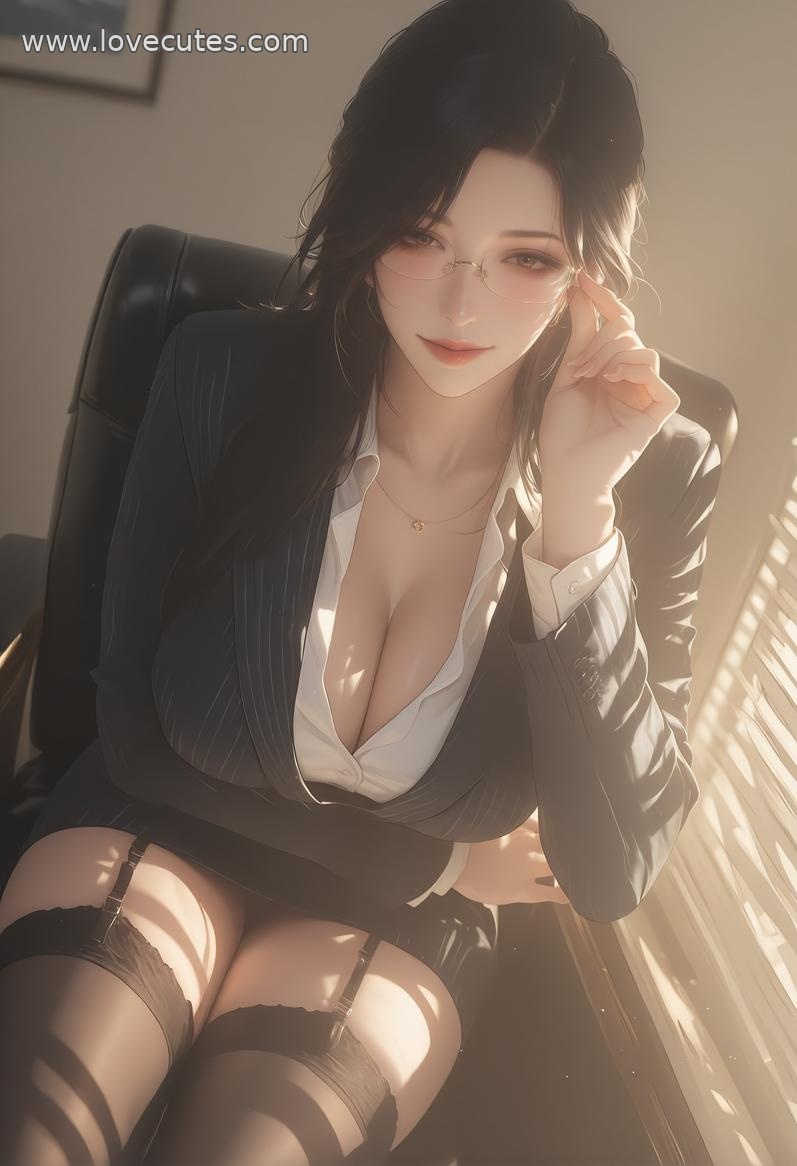 AI สร้างสาวอนิเมะ - 轻熟风秘书：职场美女撩人姿势下美胸完美曲线展现极致诱惑 138P