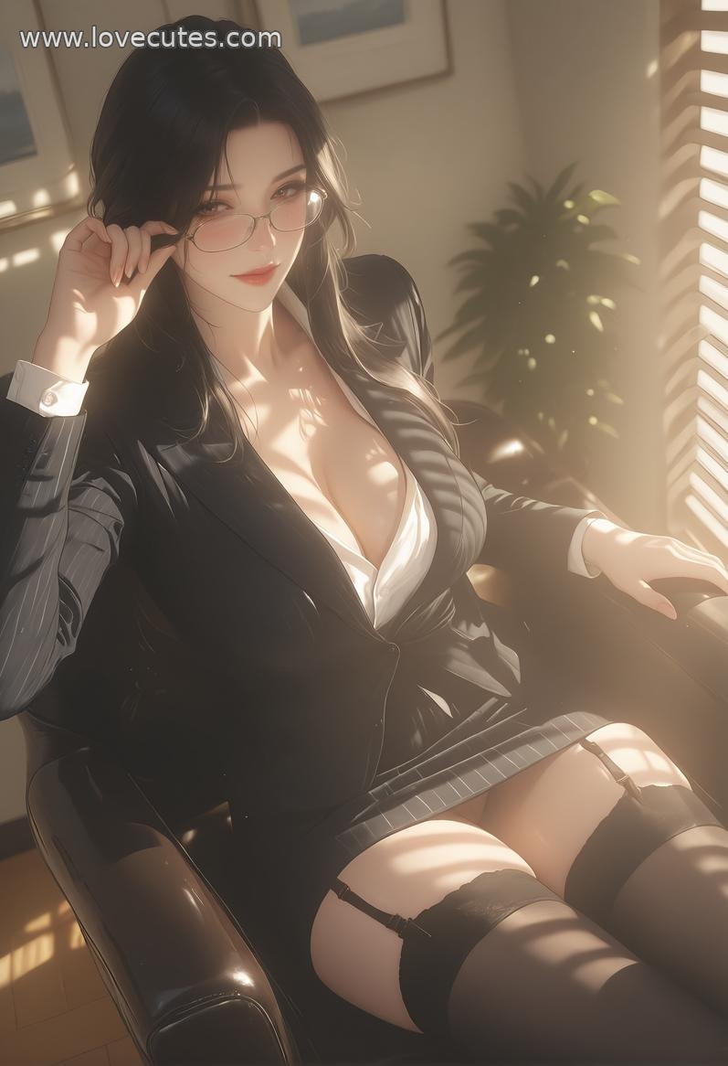 AI สร้างสาวอนิเมะ - 轻熟风秘书：职场美女撩人姿势下美胸完美曲线展现极致诱惑 138P