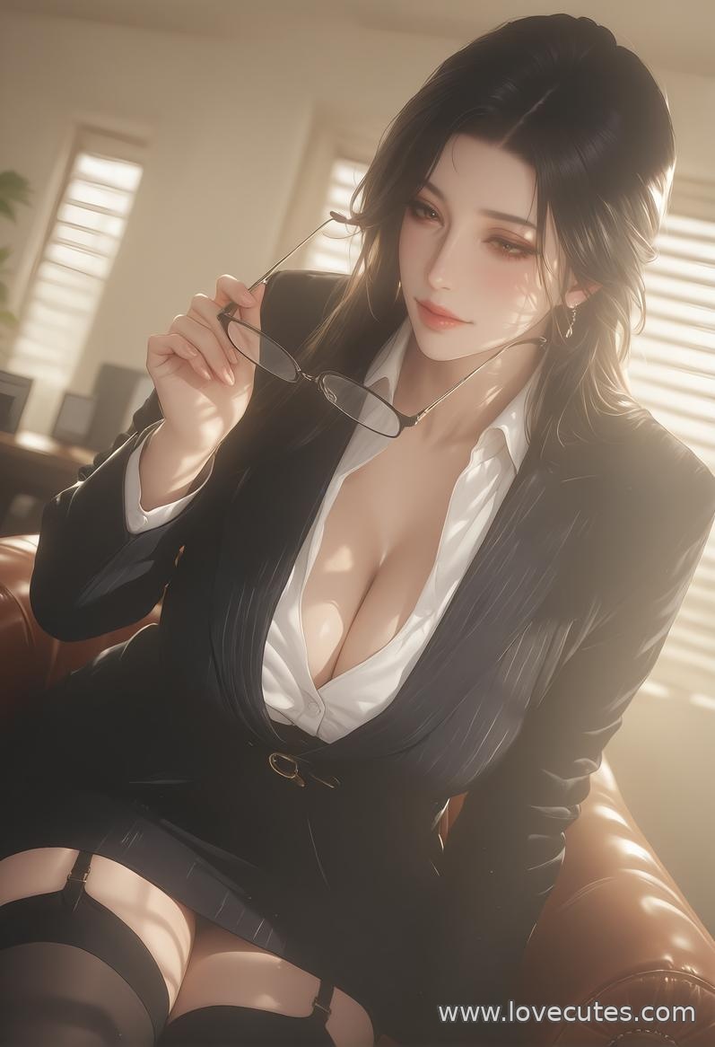 AI สร้างสาวอนิเมะ - 轻熟风秘书：职场美女撩人姿势下美胸完美曲线展现极致诱惑 138P