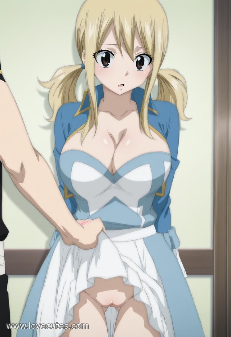 AI Generated Anime Girl - 露西：妖精的尾巴粉嫩肌肤 翘臀下紧身衣展现撩人姿势 74P