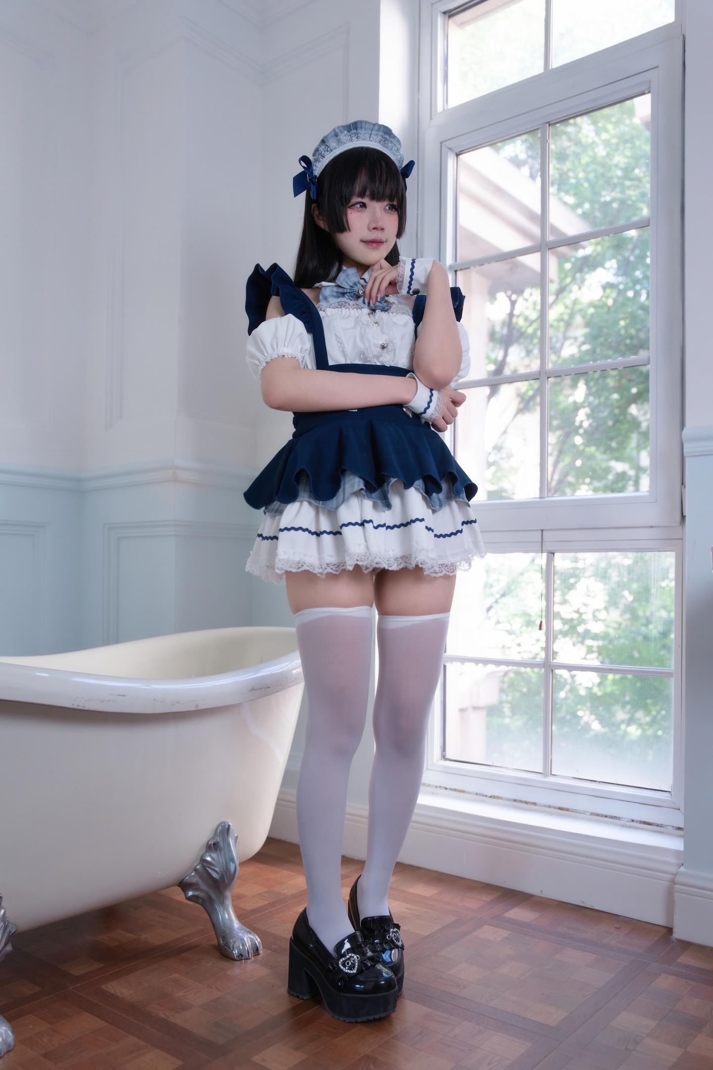 [cosplay] 清水凪 - 女仆服务主题：白丝加持的甜系女仆氛围 清纯可爱感拉满 68P