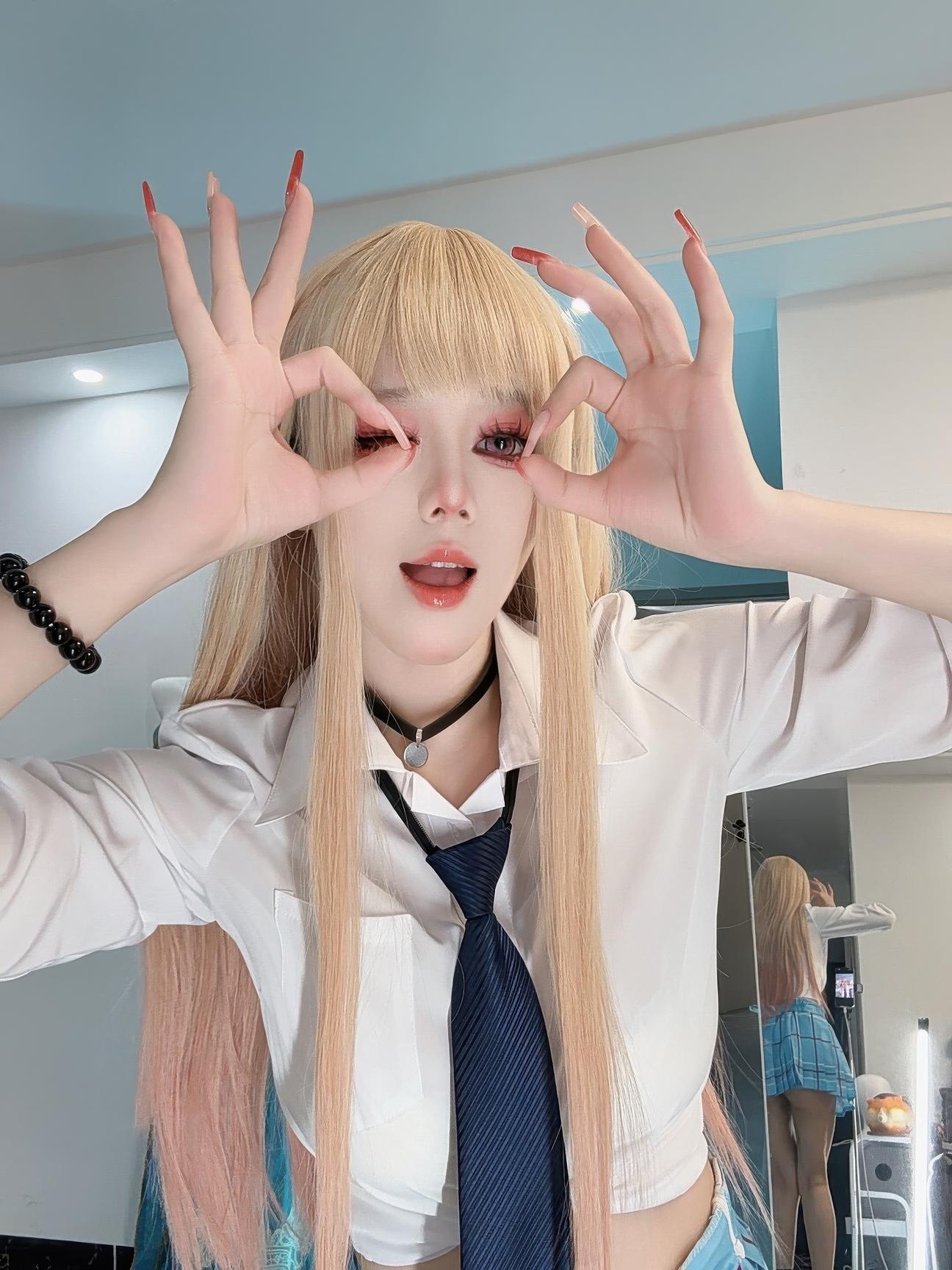 [costume hóa trang] 九言 - 喜多川海梦: Chuyển đổi giữa đồng phục JK và nội y, độ tái hiện ngọt ngào và gợi cảm, đường cong ngực đẹp mắt 58P5V