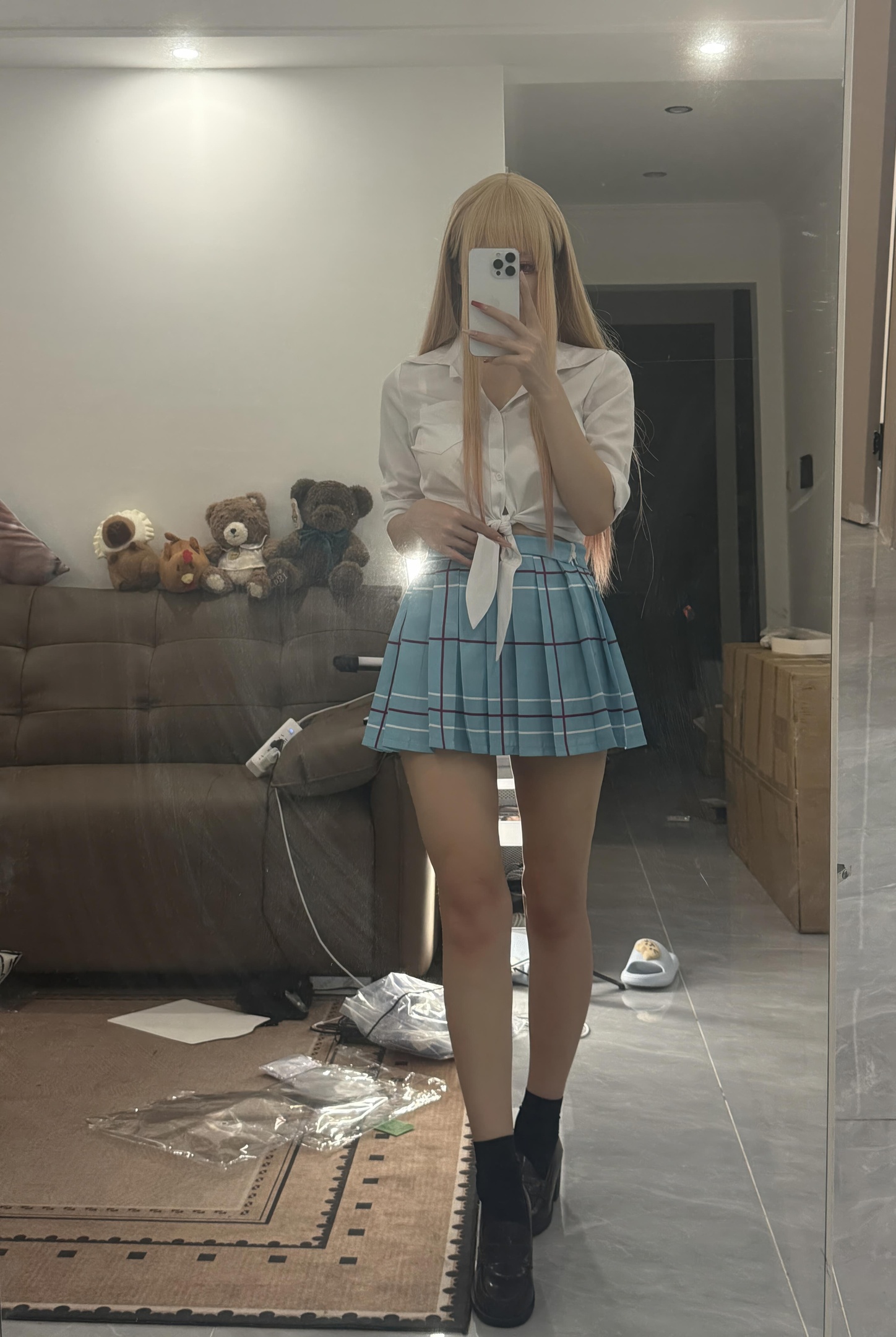 [costume hóa trang] 九言 - 喜多川海梦: Chuyển đổi giữa đồng phục JK và nội y, độ tái hiện ngọt ngào và gợi cảm, đường cong ngực đẹp mắt 58P5V