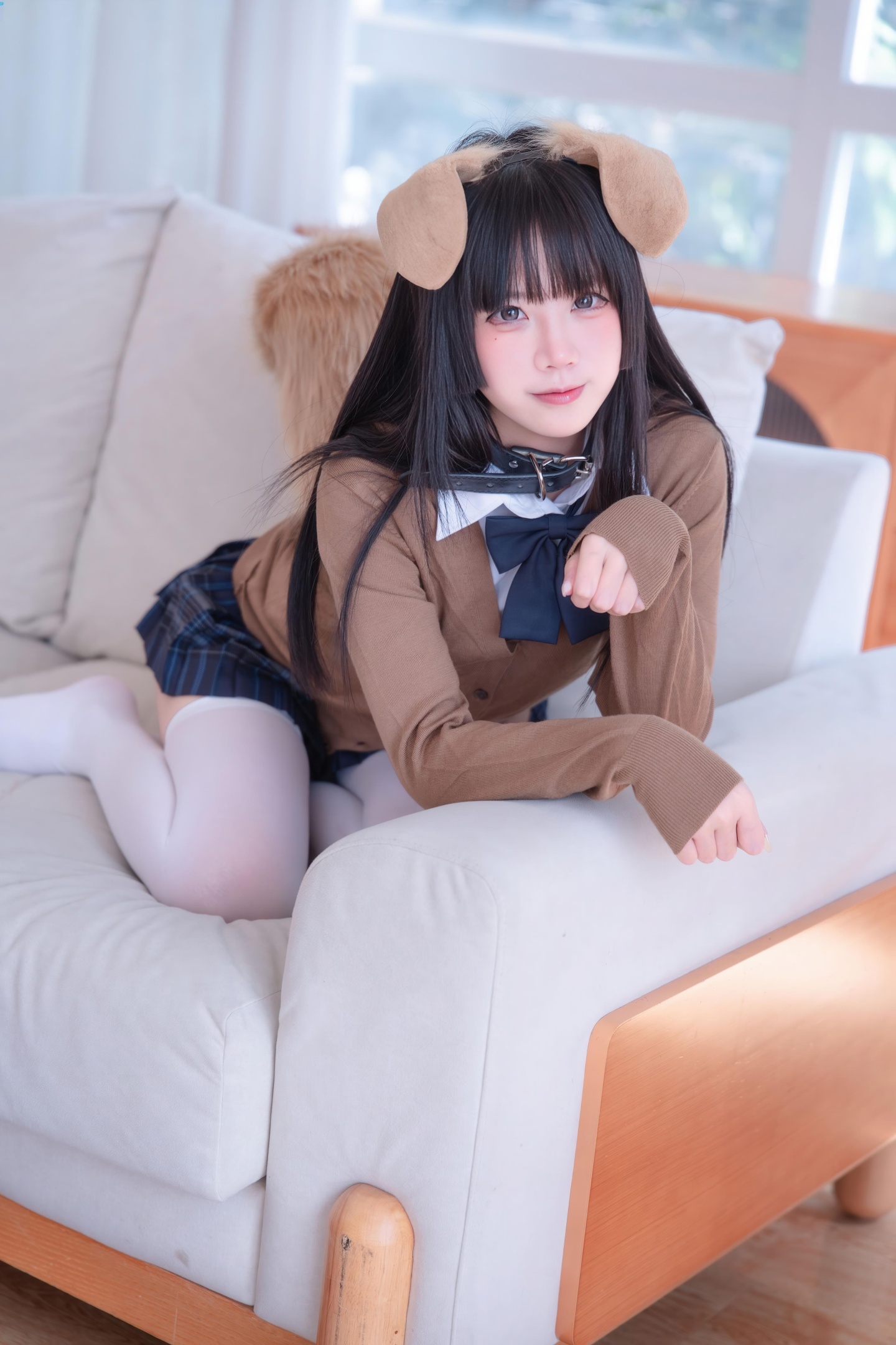 [có cosplay] 清水凪 - 小凪汪汪: Không khí ngọt ngào với đồng phục JK và tất trắng, dễ thương và tràn đầy sức sống 56P