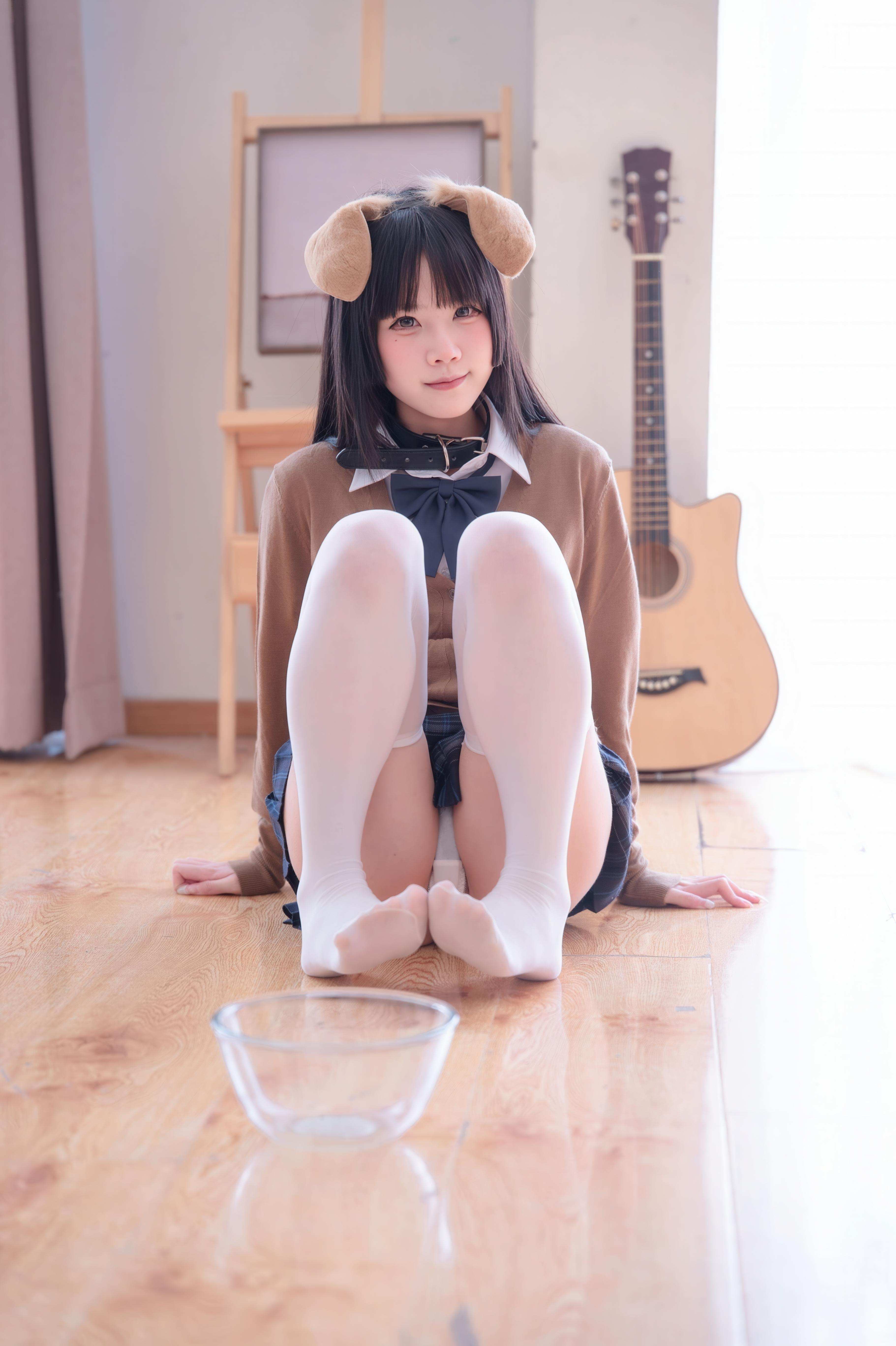 [cosplay] 清水凪 - 小凪汪汪：JK制服搭配白丝的甜系氛围 可爱元气感很足 56P