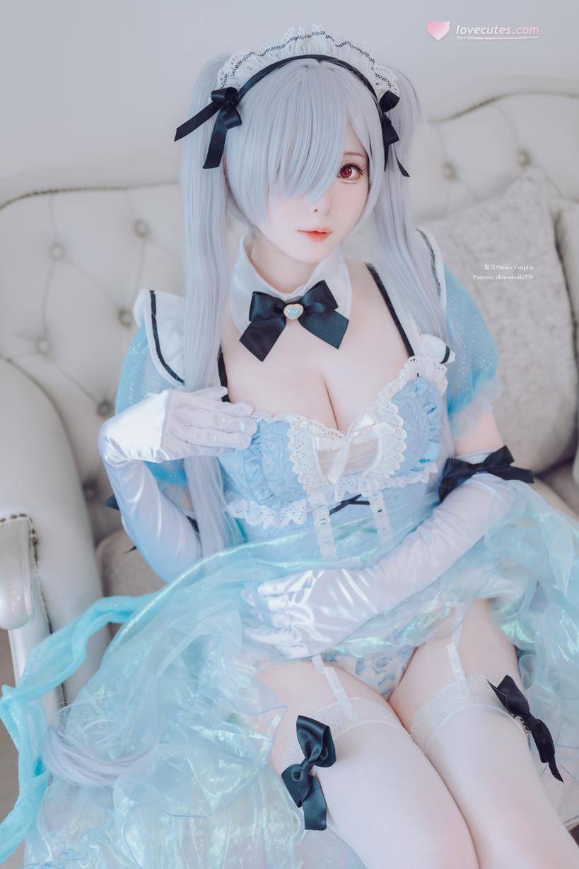 [คอสเพลย์] 霜月shimo - NIKKE นางซินชุดแม่บ้าน VOL.2: ส้นสูงสีขาวคุณภาพเยี่ยม บรรยากาศขาวเนียนคู่กับเส้นโค้งสวย 33P