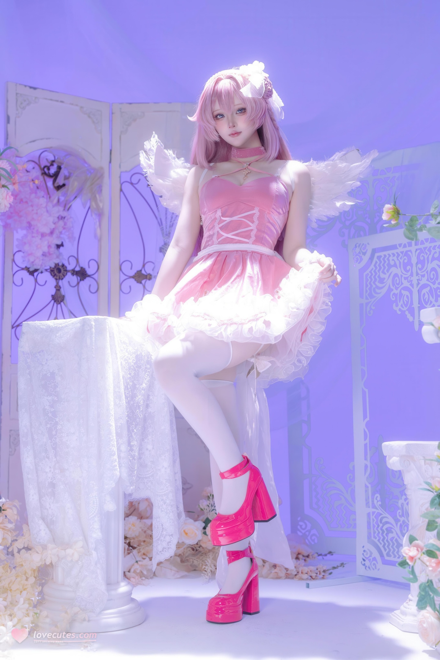 [costume hóa] 屿鱼 - 桃乐丝·黎明派对: Khôi phục nhân vật trong không khí tiệc tùng, cô gái trắng chân dài rất thu hút 63P