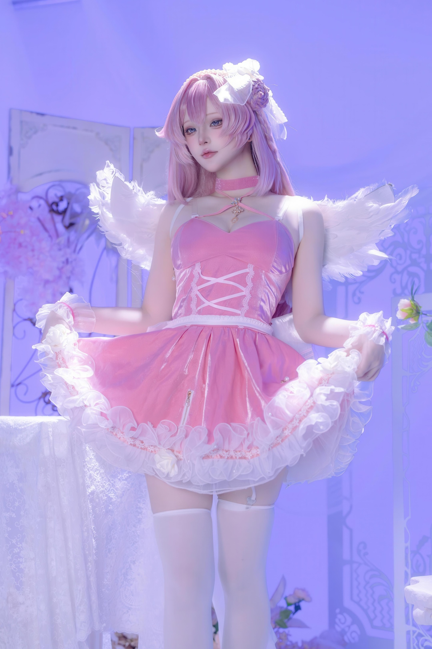 [costume hóa] 屿鱼 - 桃乐丝·黎明派对: Khôi phục nhân vật trong không khí tiệc tùng, cô gái trắng chân dài rất thu hút 63P