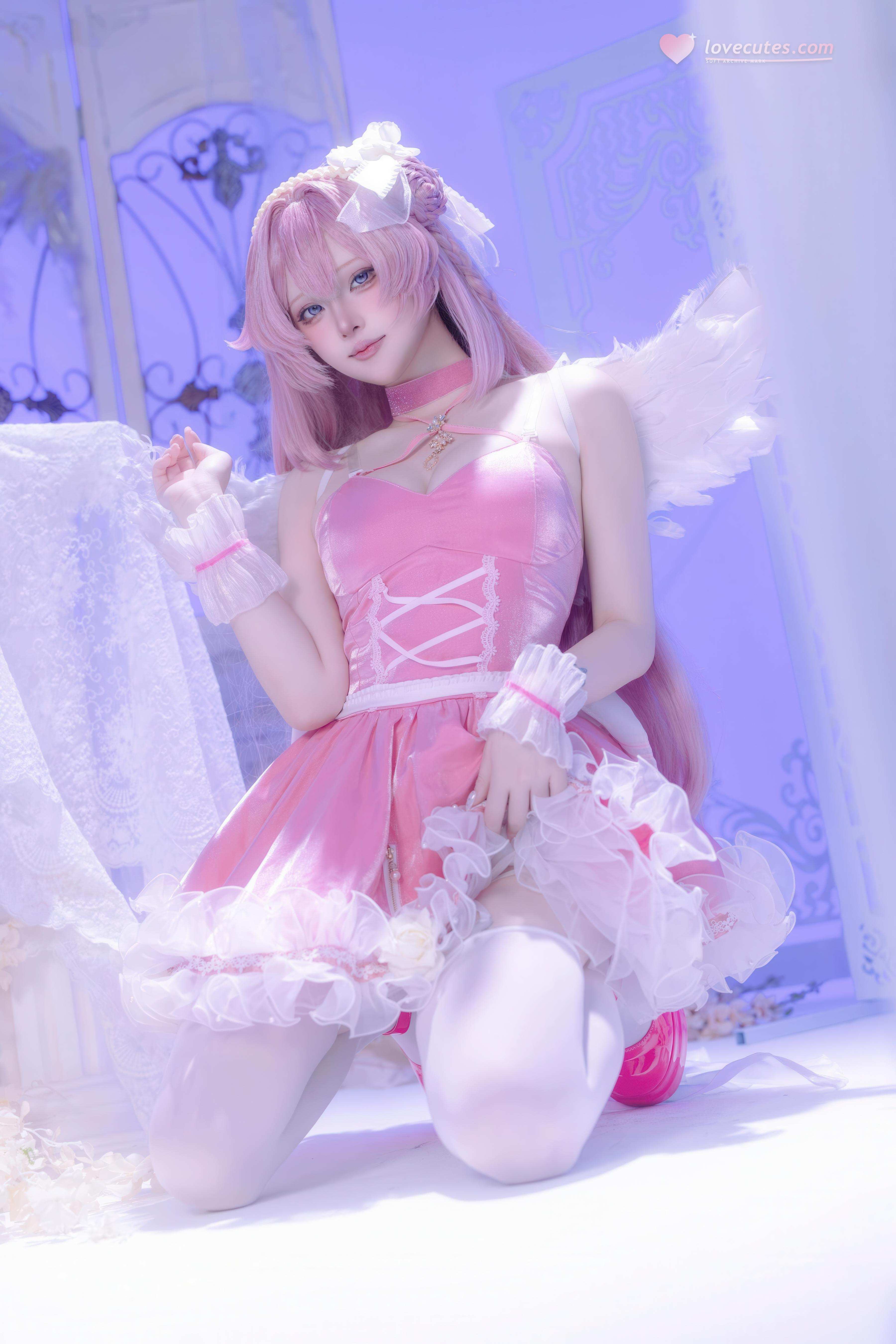 [cosplay] 屿鱼 - 桃乐丝·黎明派对：派对氛围下的角色还原 白丝少女感很抓眼 63P