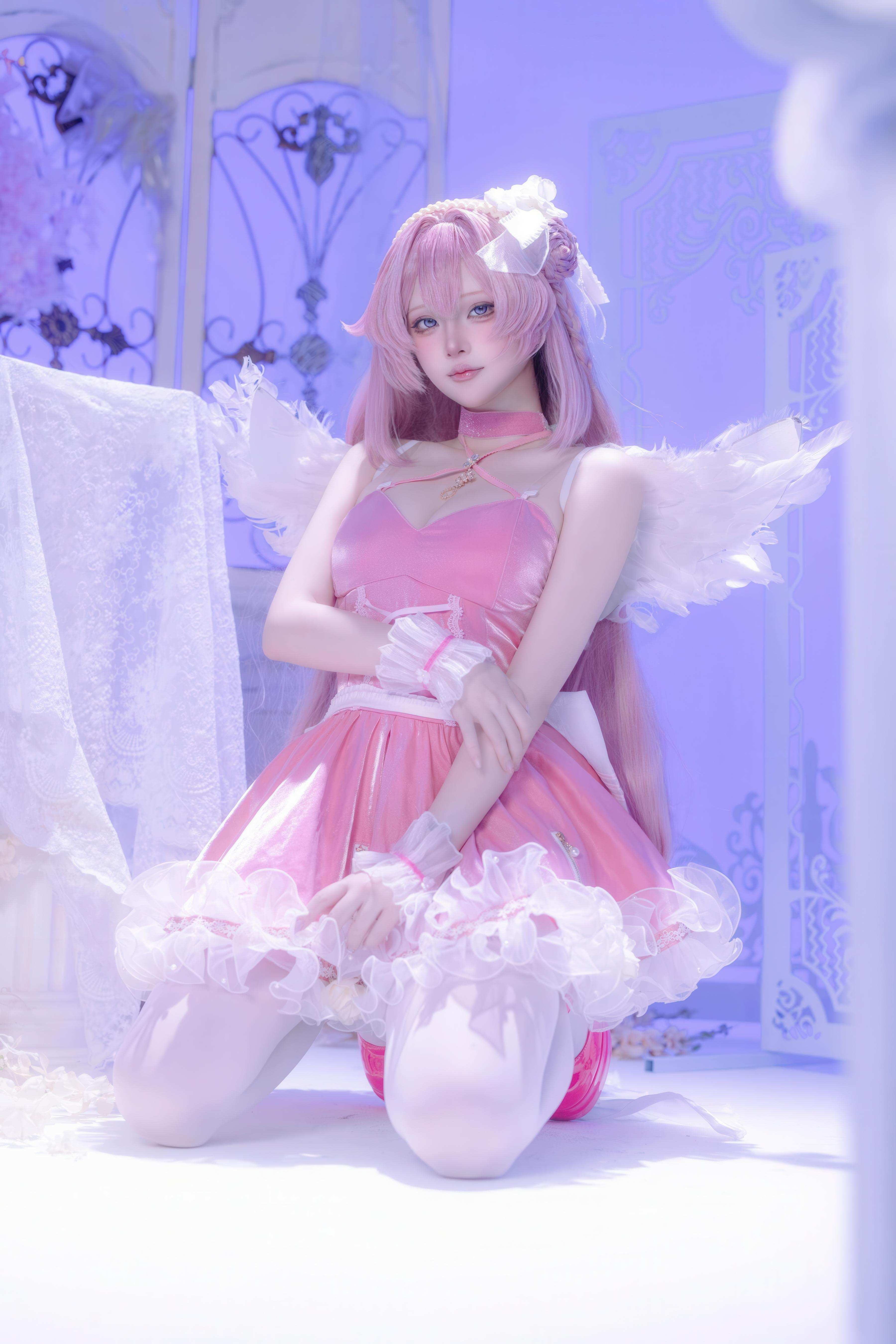 [cosplay] 屿鱼 - 桃乐丝·黎明派对：派对氛围下的角色还原 白丝少女感很抓眼 63P