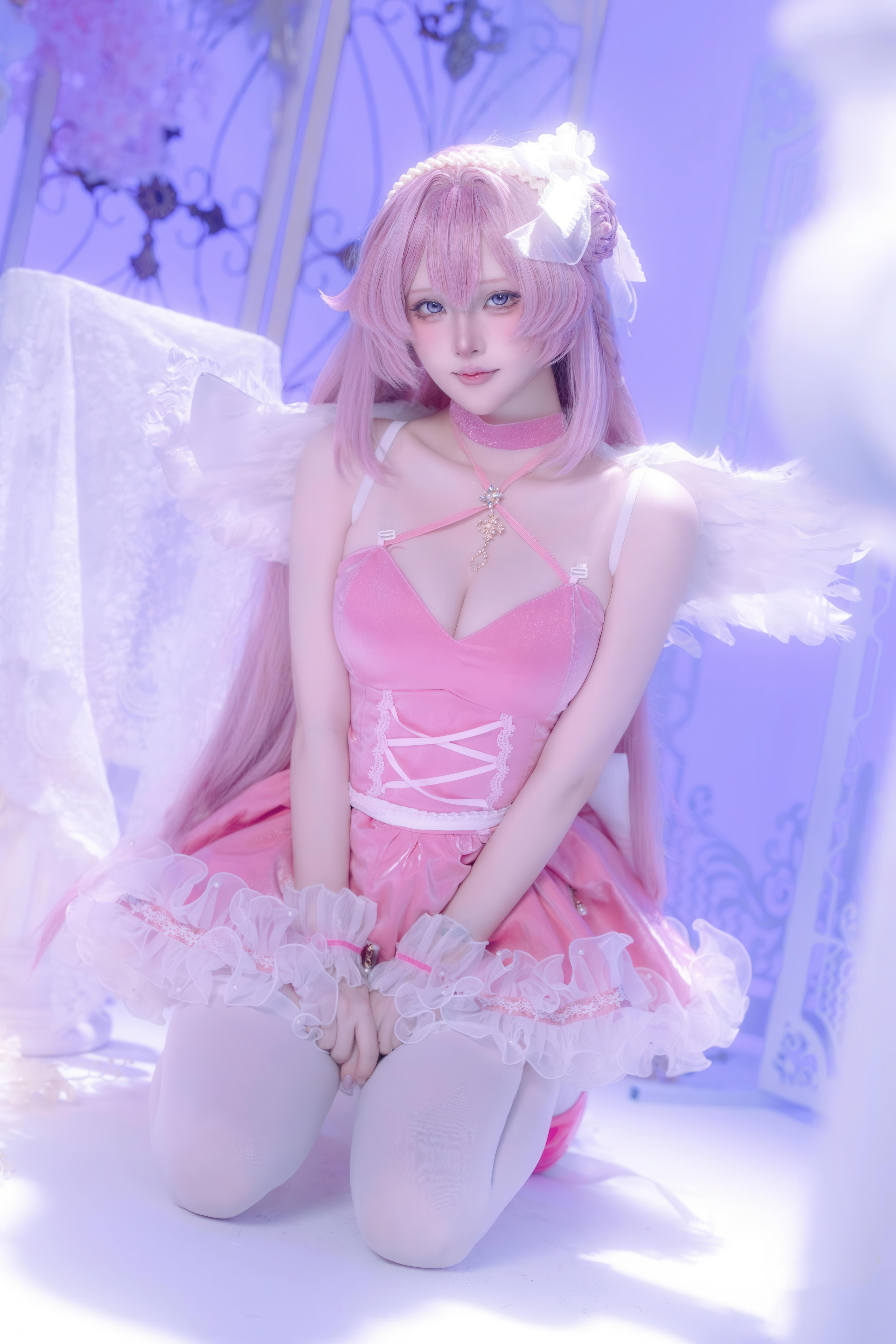 [cosplay] 屿鱼 - 桃乐丝·黎明派对：派对氛围下的角色还原 白丝少女感很抓眼 63P