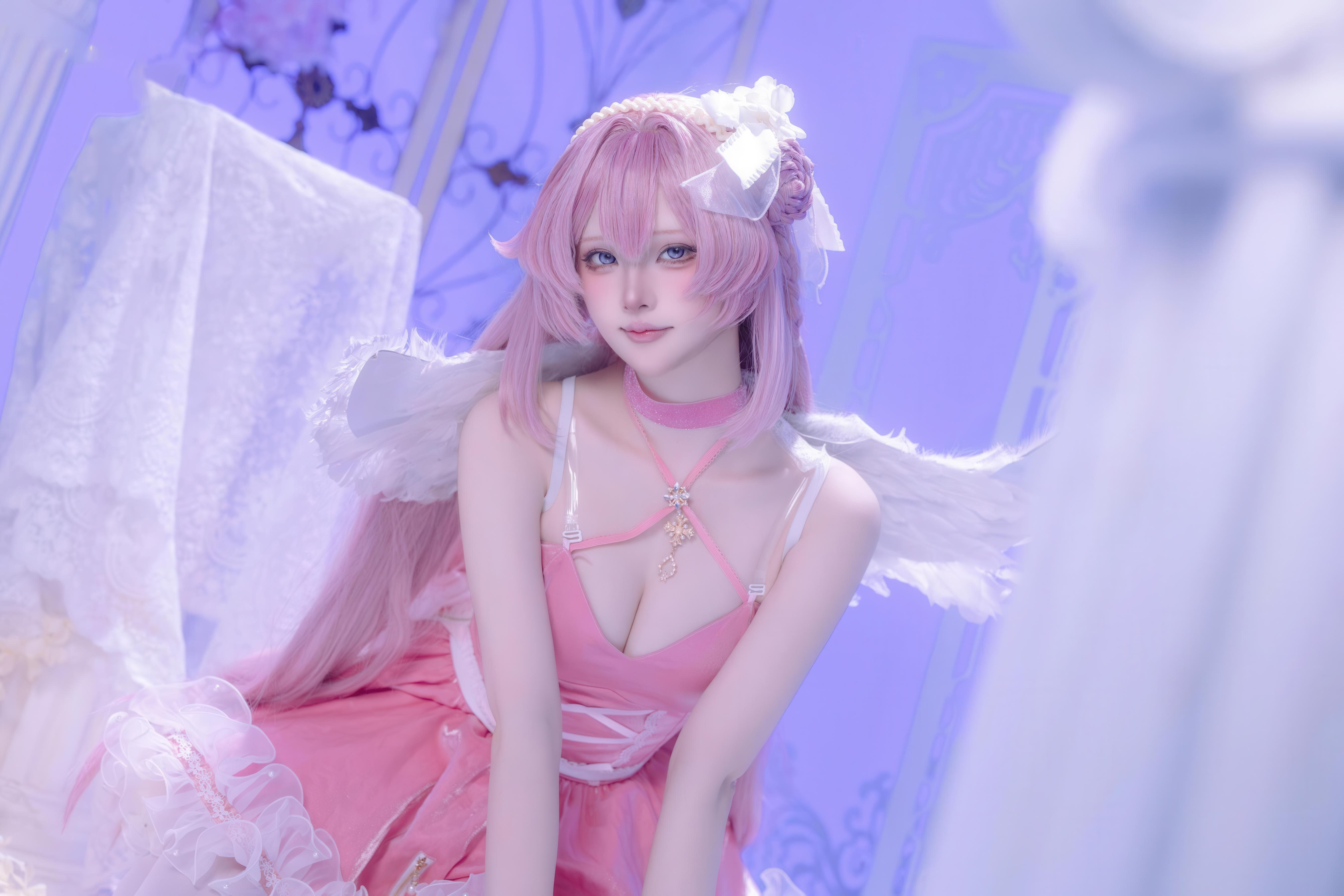 [cosplay] 屿鱼 - 桃乐丝·黎明派对：派对氛围下的角色还原 白丝少女感很抓眼 63P