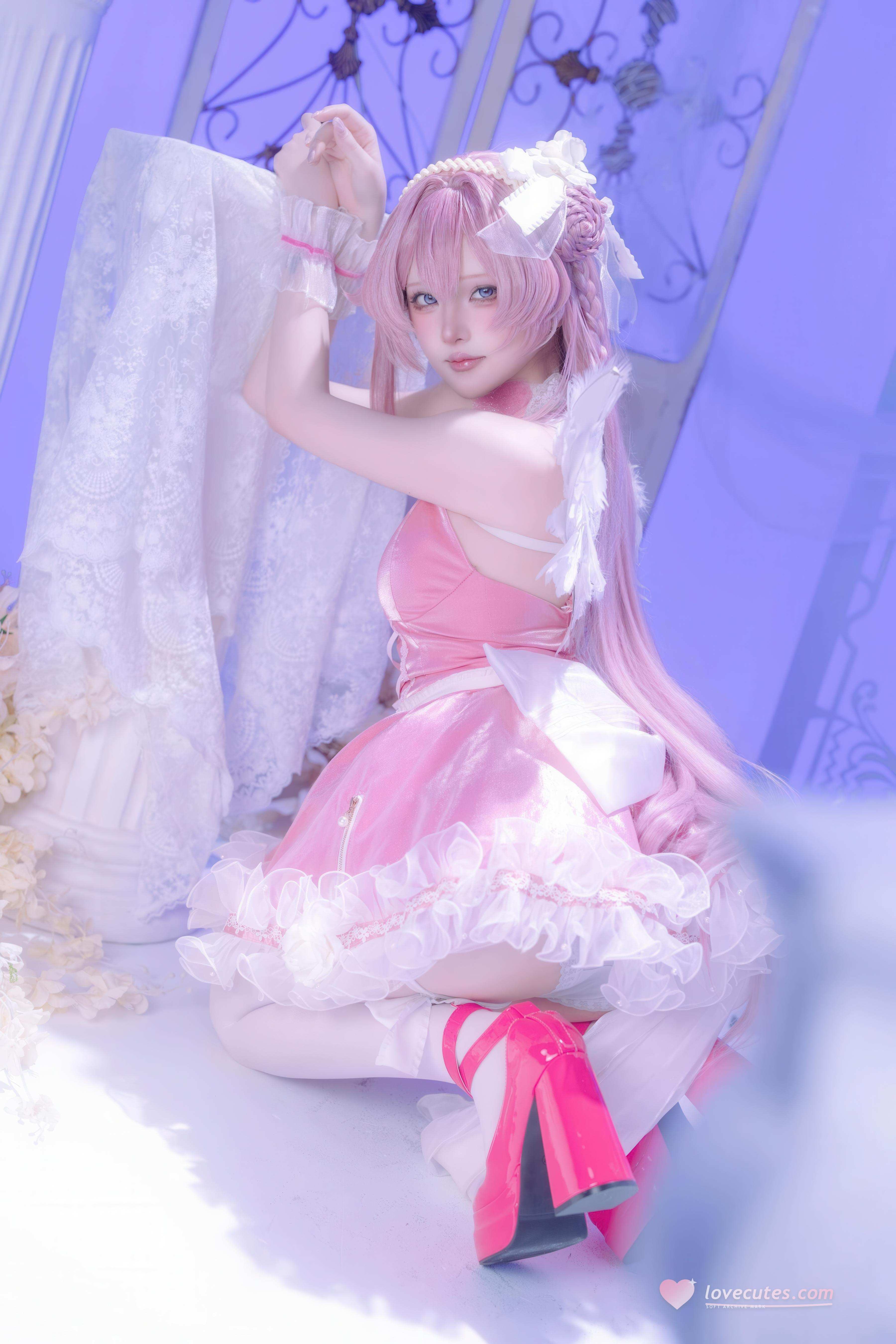 [cosplay] 屿鱼 - 桃乐丝·黎明派对：派对氛围下的角色还原 白丝少女感很抓眼 63P
