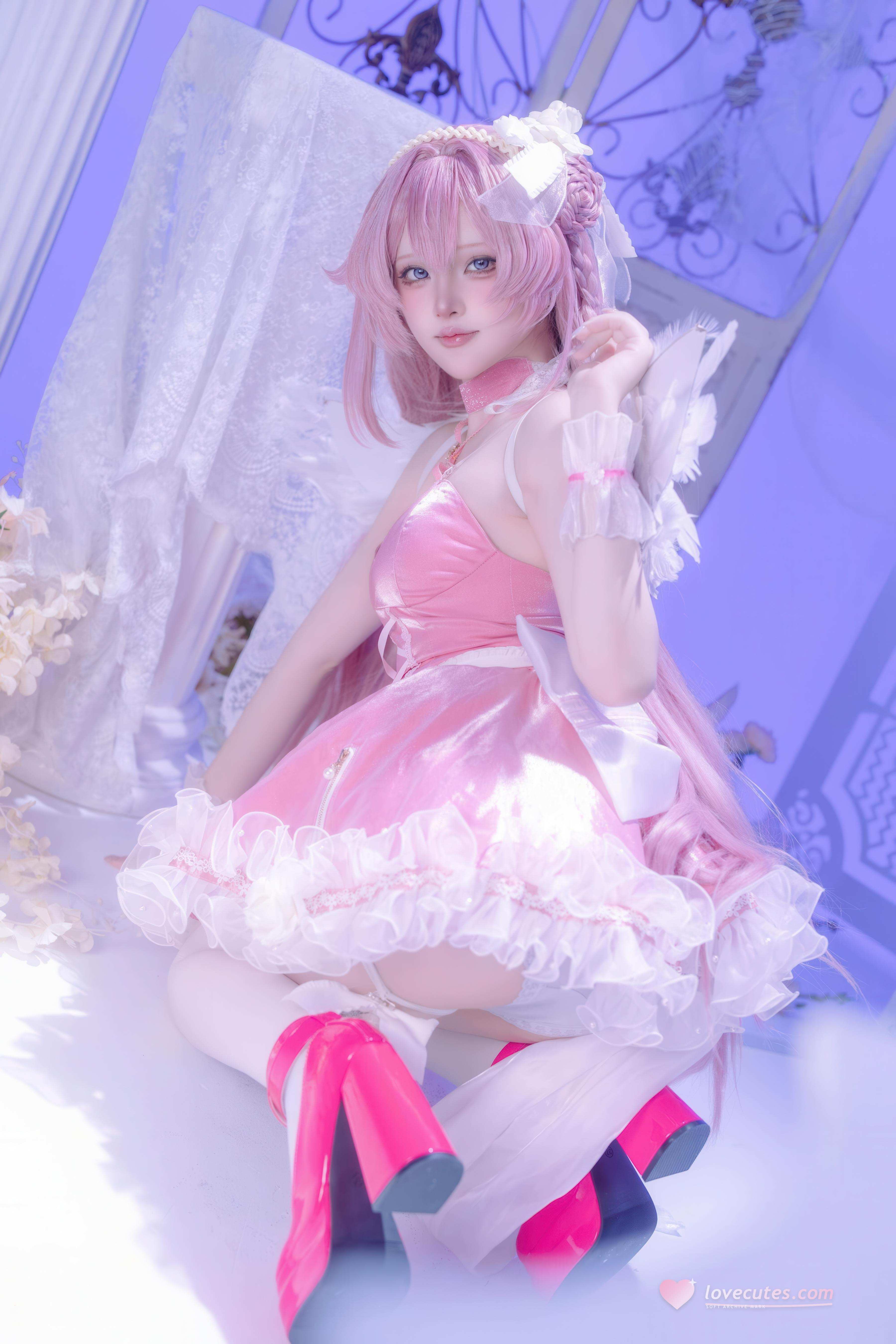 [cosplay] 屿鱼 - 桃乐丝·黎明派对：派对氛围下的角色还原 白丝少女感很抓眼 63P