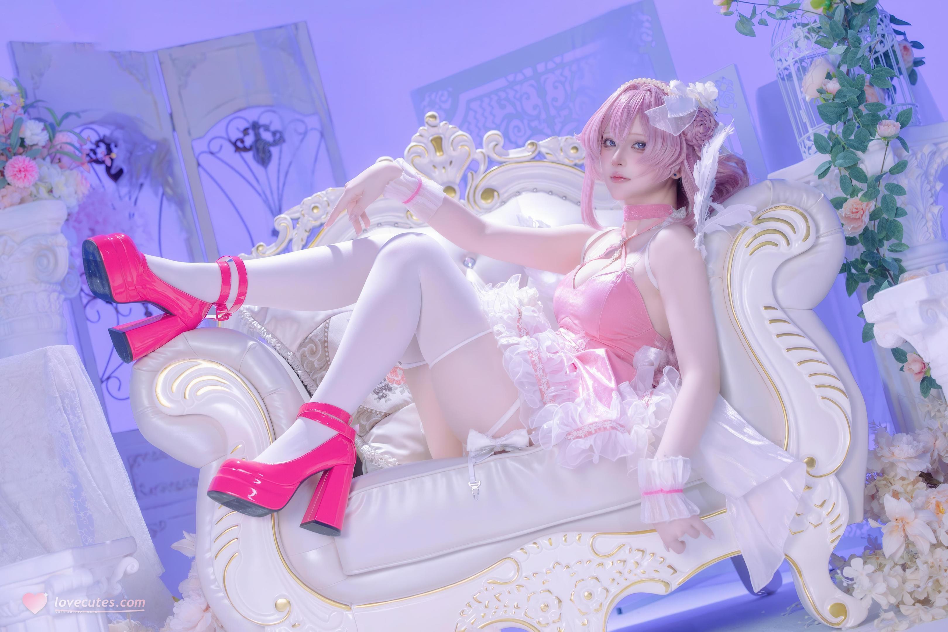 [cosplay] 屿鱼 - 桃乐丝·黎明派对：派对氛围下的角色还原 白丝少女感很抓眼 63P