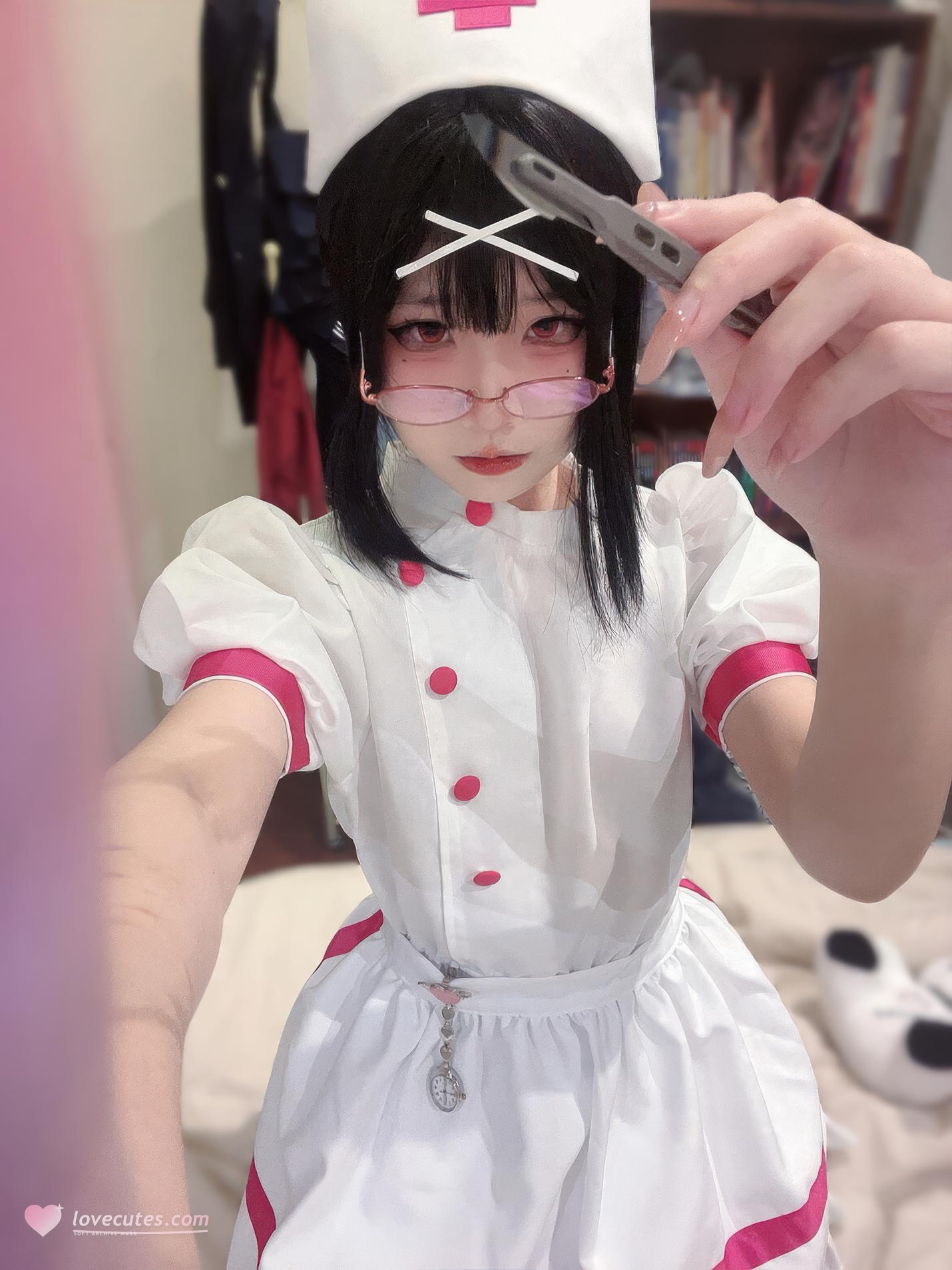 [cosplay] 清水凪 - 夜勤小护士：白丝眼镜护士造型 夜班氛围感下的清纯制服风 31P
