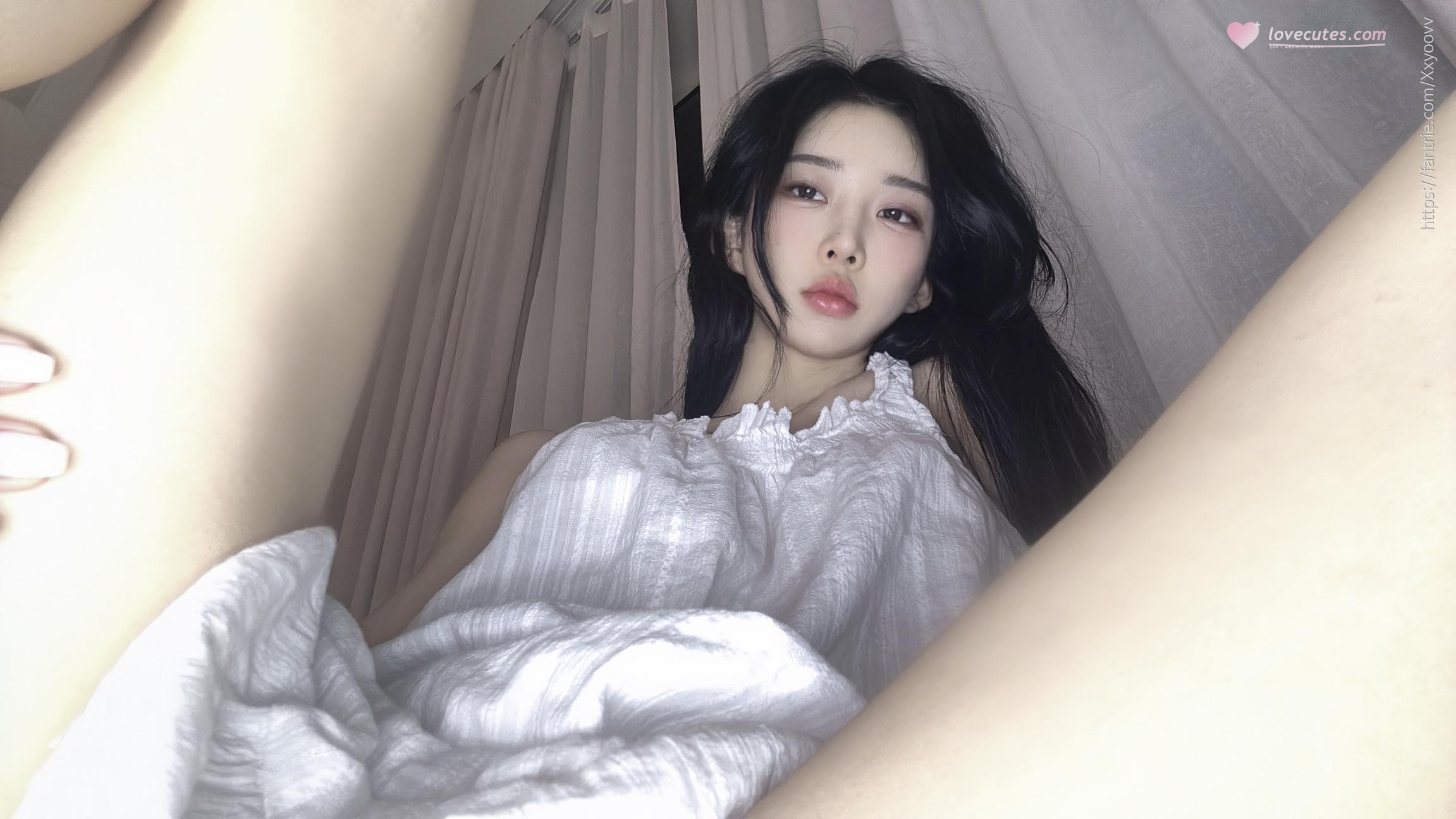 [私房] 묘정 - Slíp: Váy ngủ ren tạo không gian riêng tư dịu dàng, cảm giác thiếu nữ trưởng thành và chi tiết nổi bật 56P7V