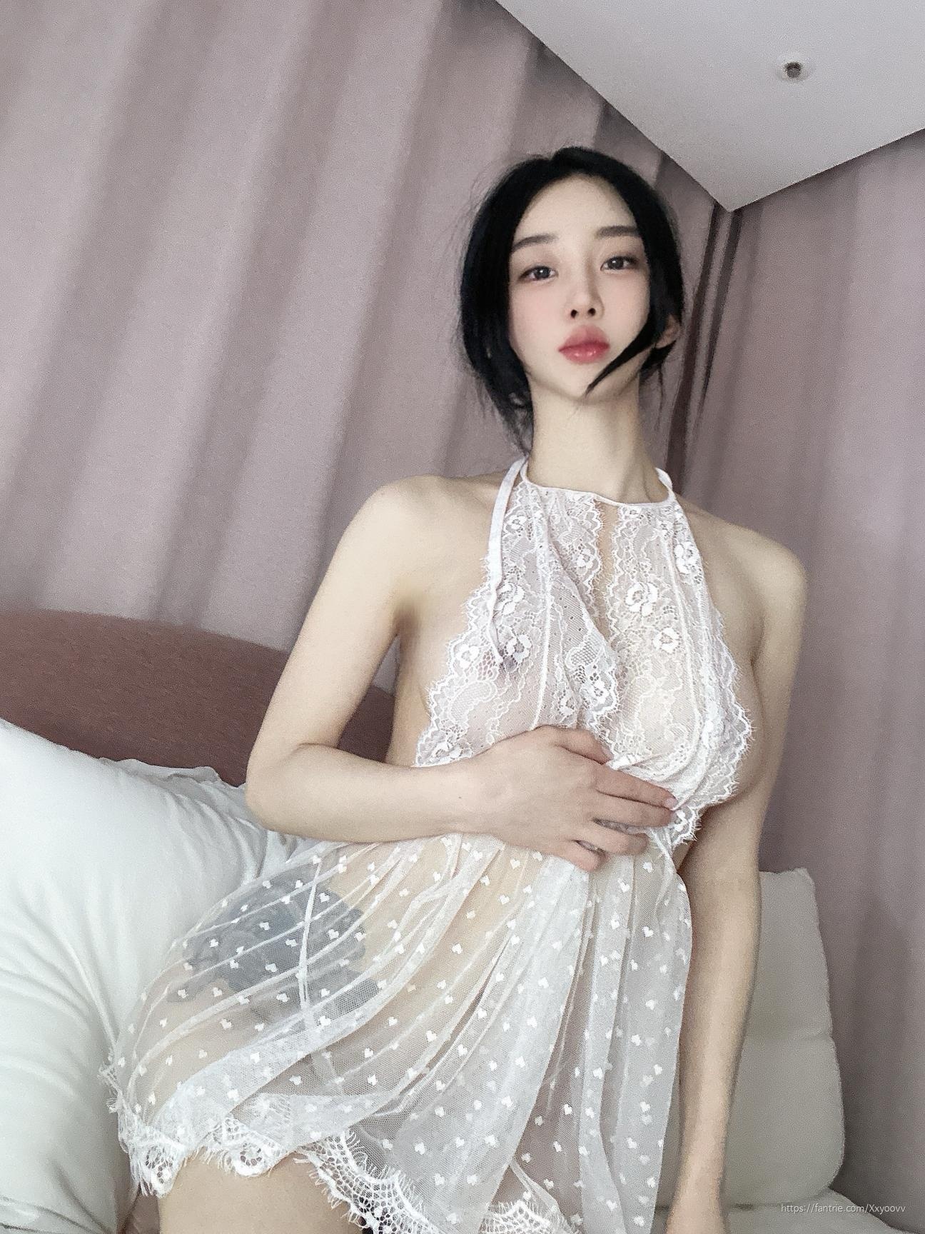 [私房] 묘정 - Slíp: Váy ngủ ren tạo không gian riêng tư dịu dàng, cảm giác thiếu nữ trưởng thành và chi tiết nổi bật 56P7V