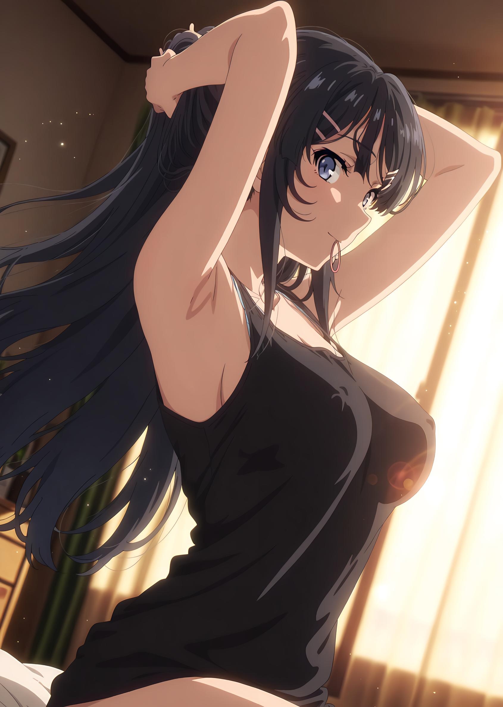 Cô Gái Anime Tạo Bởi AI - 樱岛麻衣: Series Chàng Trai Heo Con Tuổi Teen Với Cô Gái Ngực Khủng Trong Bộ Bikini Trắng, Tôn Vinh Đường Cong Hoàn Hảo 53P