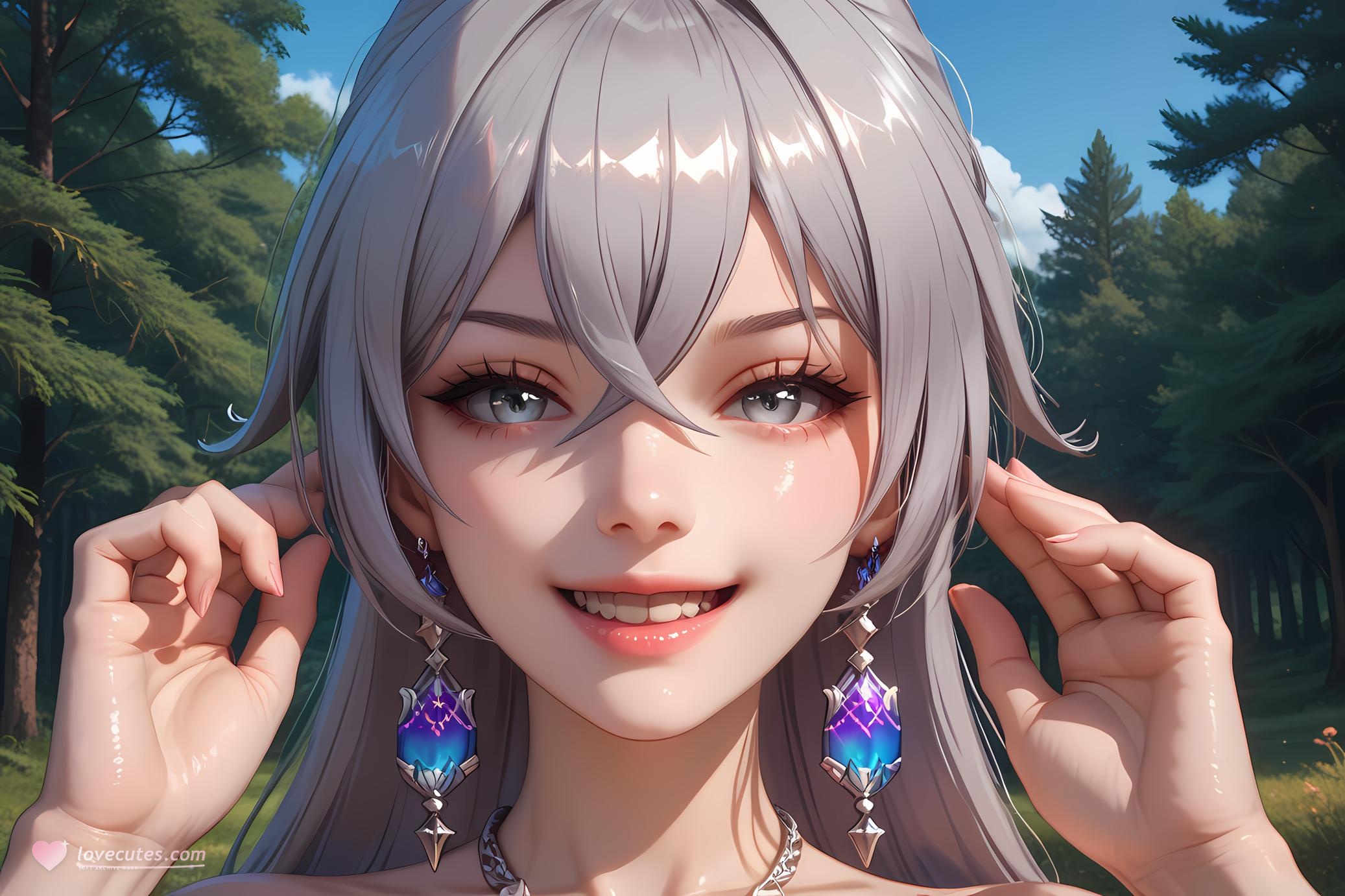 AI สร้างอนิเมะสาว - 崩坏星穹铁道 布洛妮娅：ผมเทา เสื้อกันหนาวสีชมพู หน้าอกใหญ่ 32P