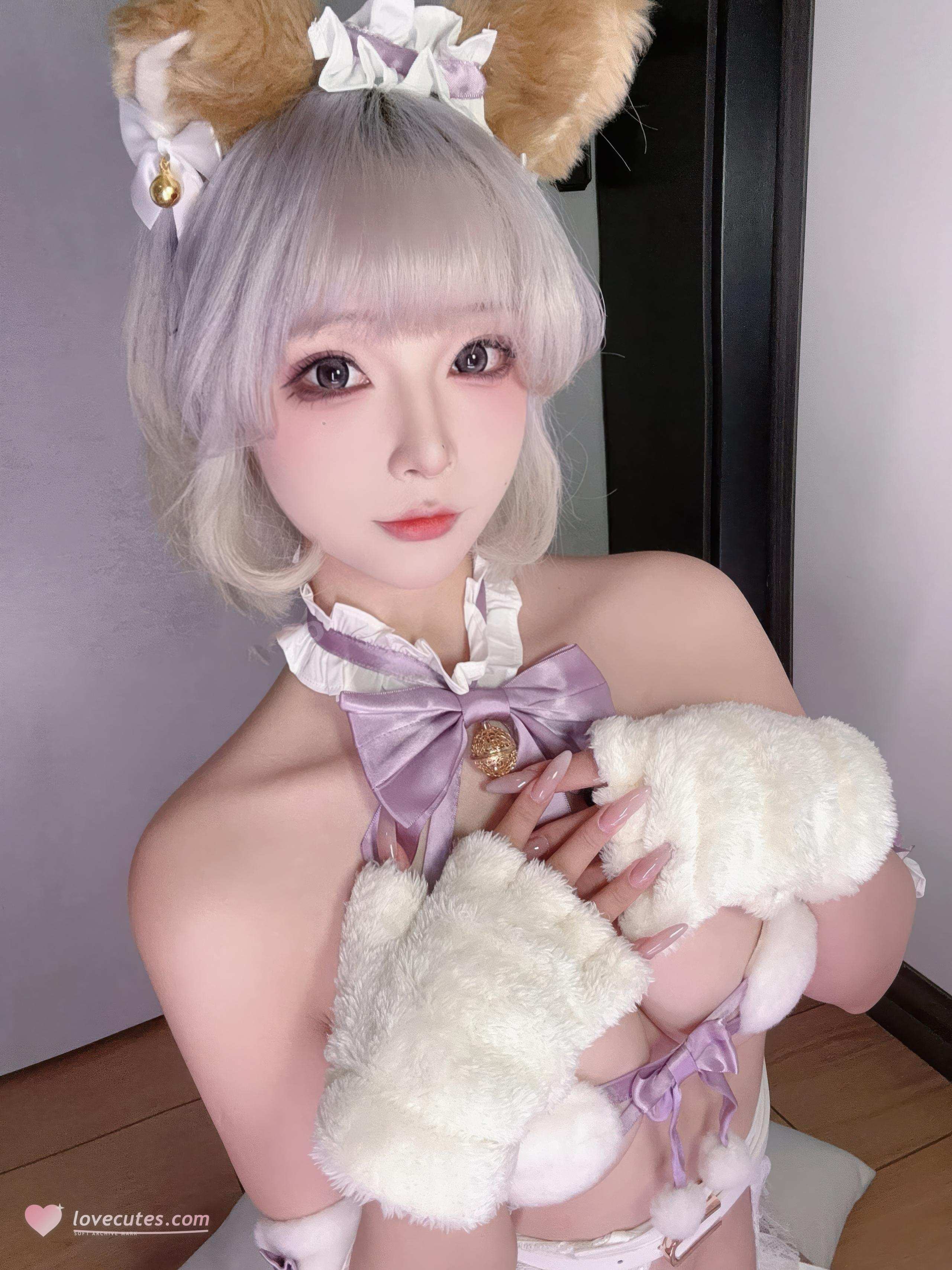 [私房] yuuhui玉汇 - 家有萌宠：兽耳毛绒情趣内衣 巨乳翘臀萌宠私房 30P2V