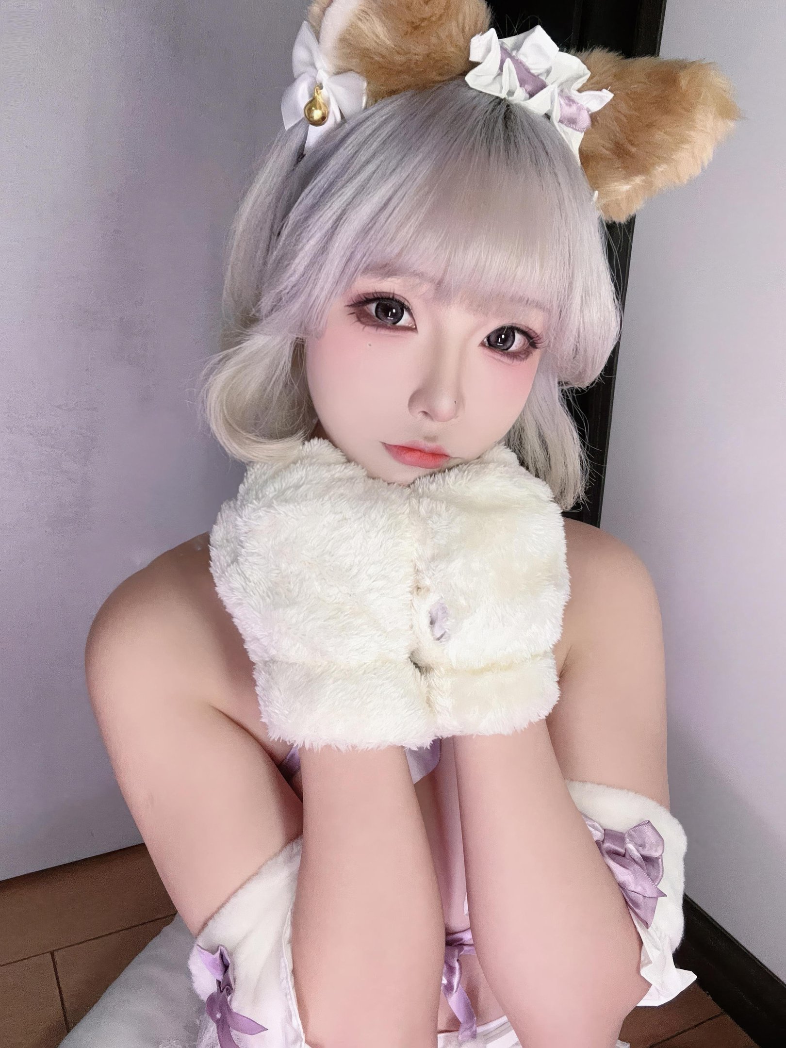 [私房] yuuhui玉汇 - 家有萌宠：兽耳毛绒情趣内衣 巨乳翘臀萌宠私房 30P2V
