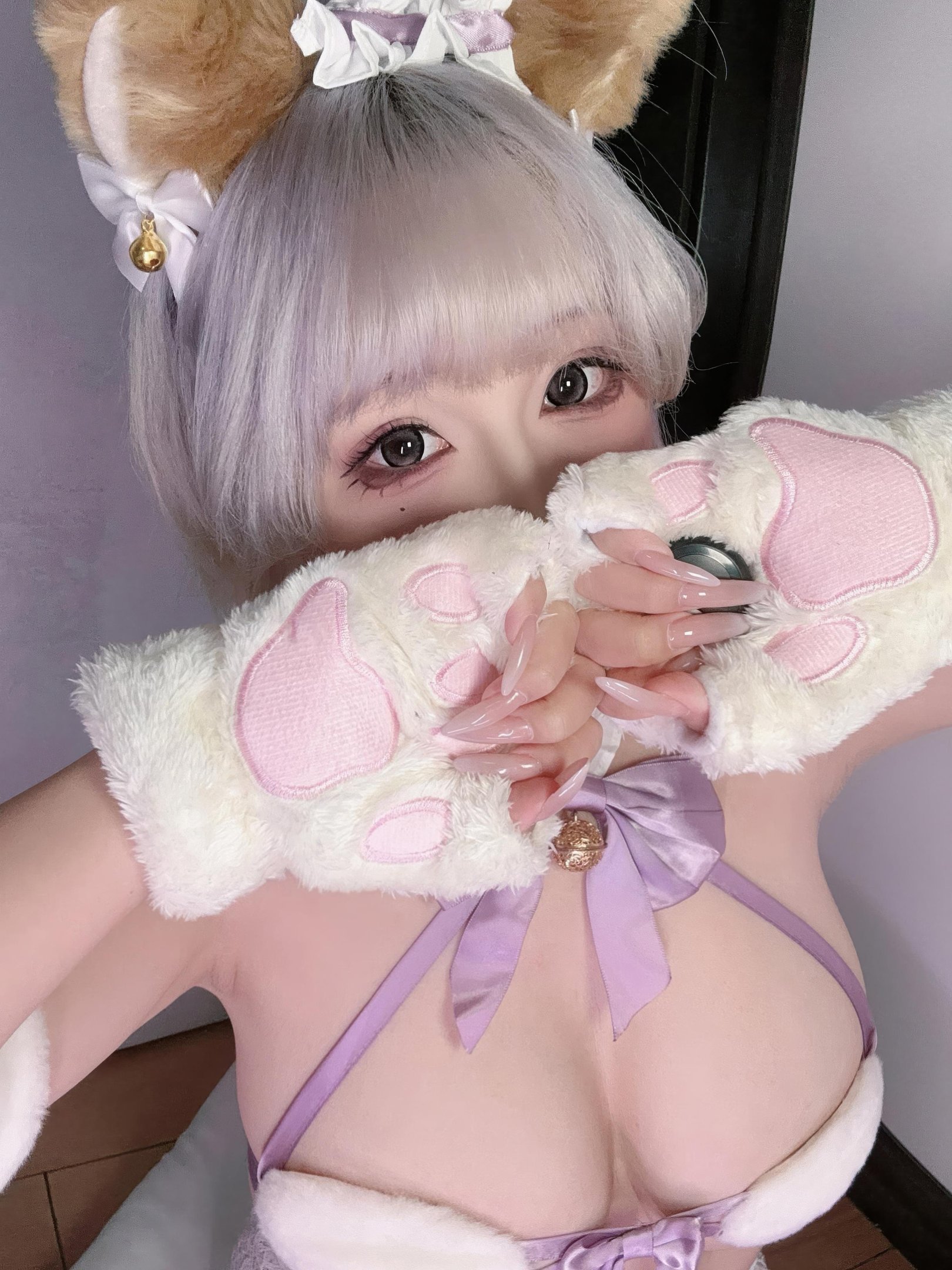 [私房] yuuhui玉汇 - 家有萌宠：兽耳毛绒情趣内衣 巨乳翘臀萌宠私房 30P2V