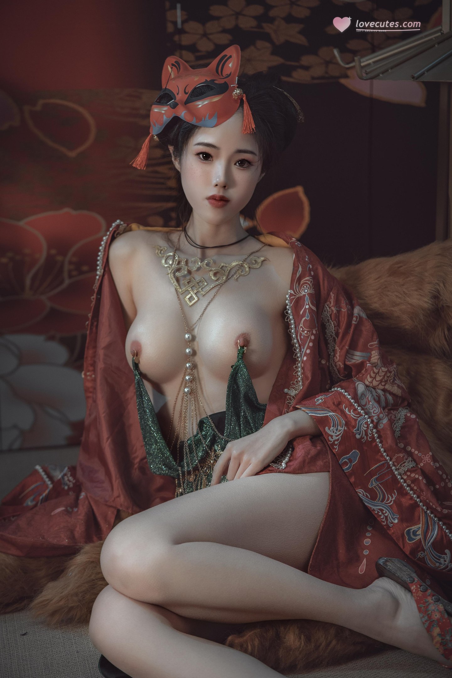 [사진] 타이합금 TiTi - 청구적여: 고풍 여우계 어깨 드러낸 저胸 미腿 미胸 64P