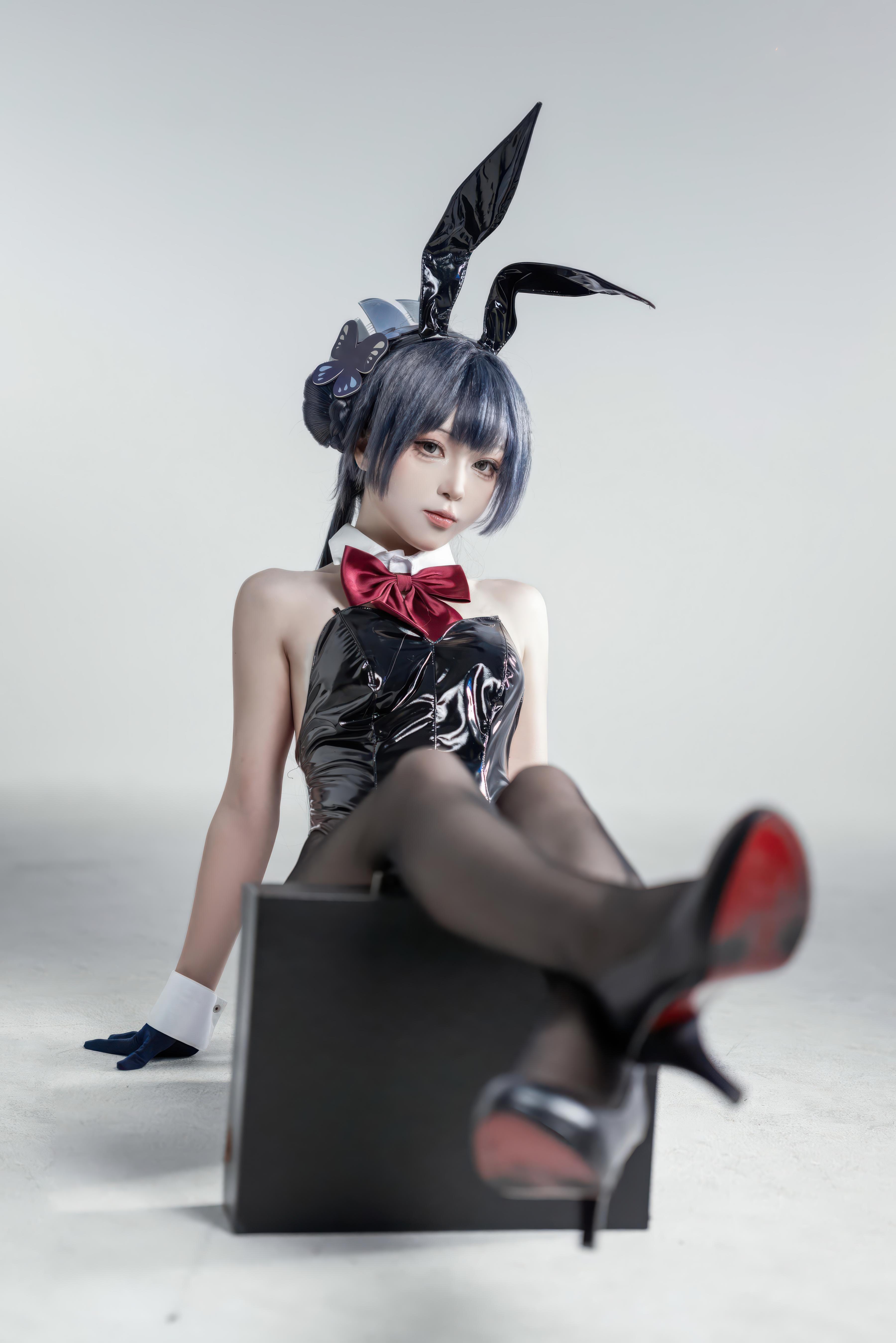 [costume] Vector Fish - Huyết Tử Thỏ Nữ: Thỏ Nữ Cao Gót Đen, Đùi Cong Ngực Đẹp 28P