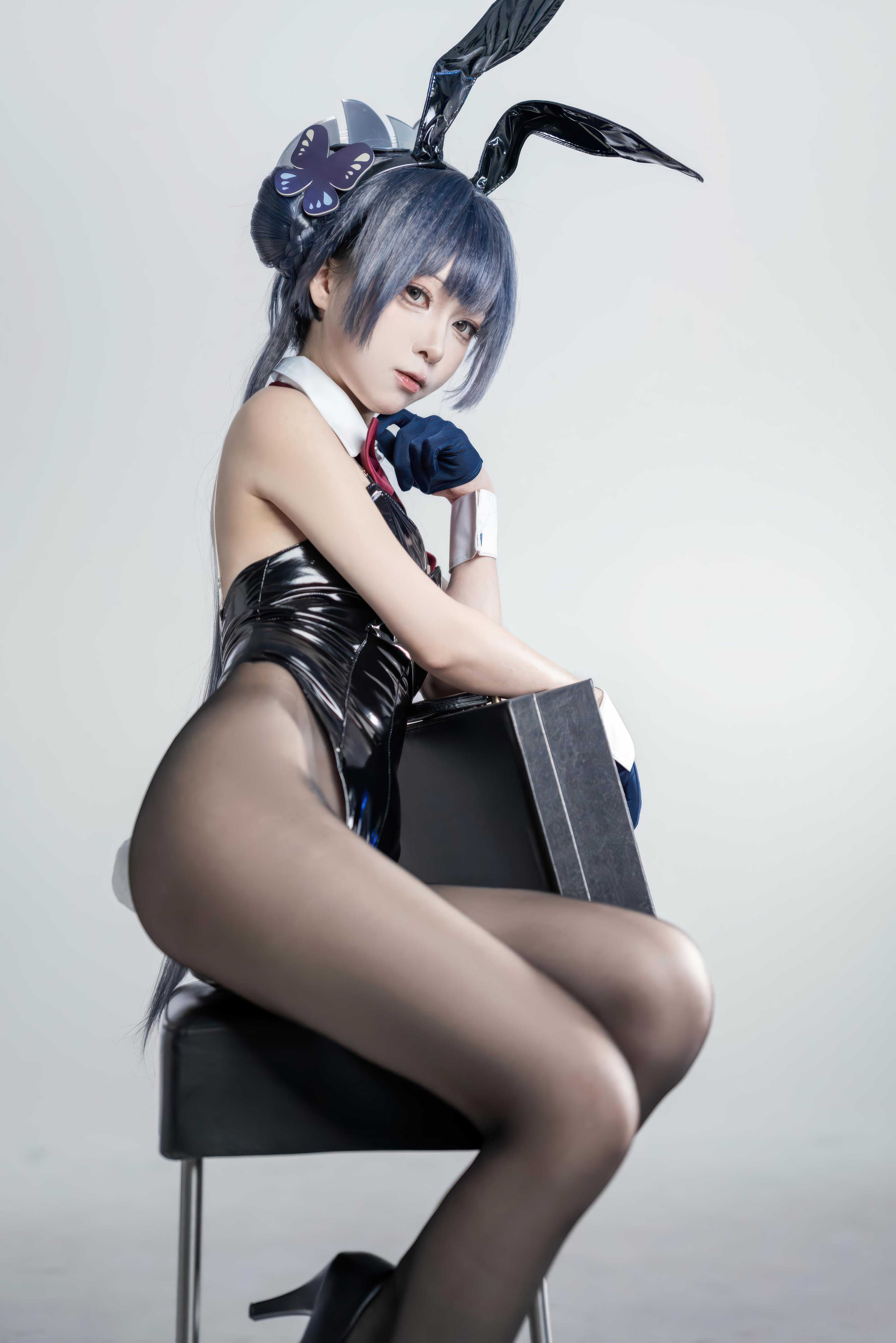 [costume] Vector Fish - Huyết Tử Thỏ Nữ: Thỏ Nữ Cao Gót Đen, Đùi Cong Ngực Đẹp 28P