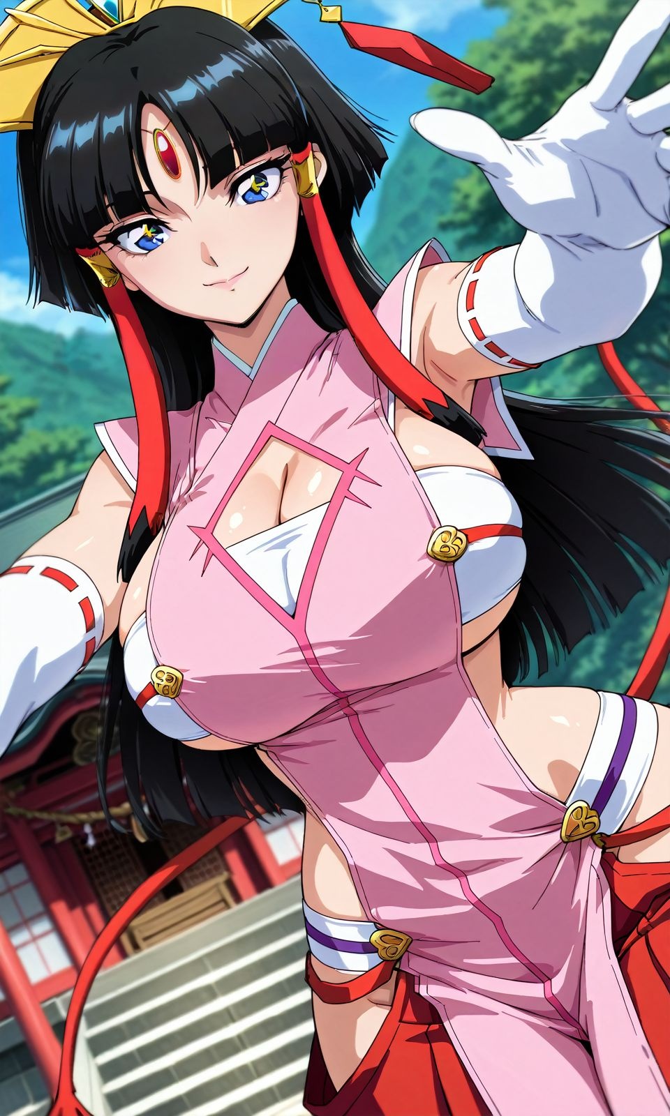 Cô Gái Anime Tạo Ra Bởi AI - Salamandinary: Tóc Đen, Ngực Lớn, 85P