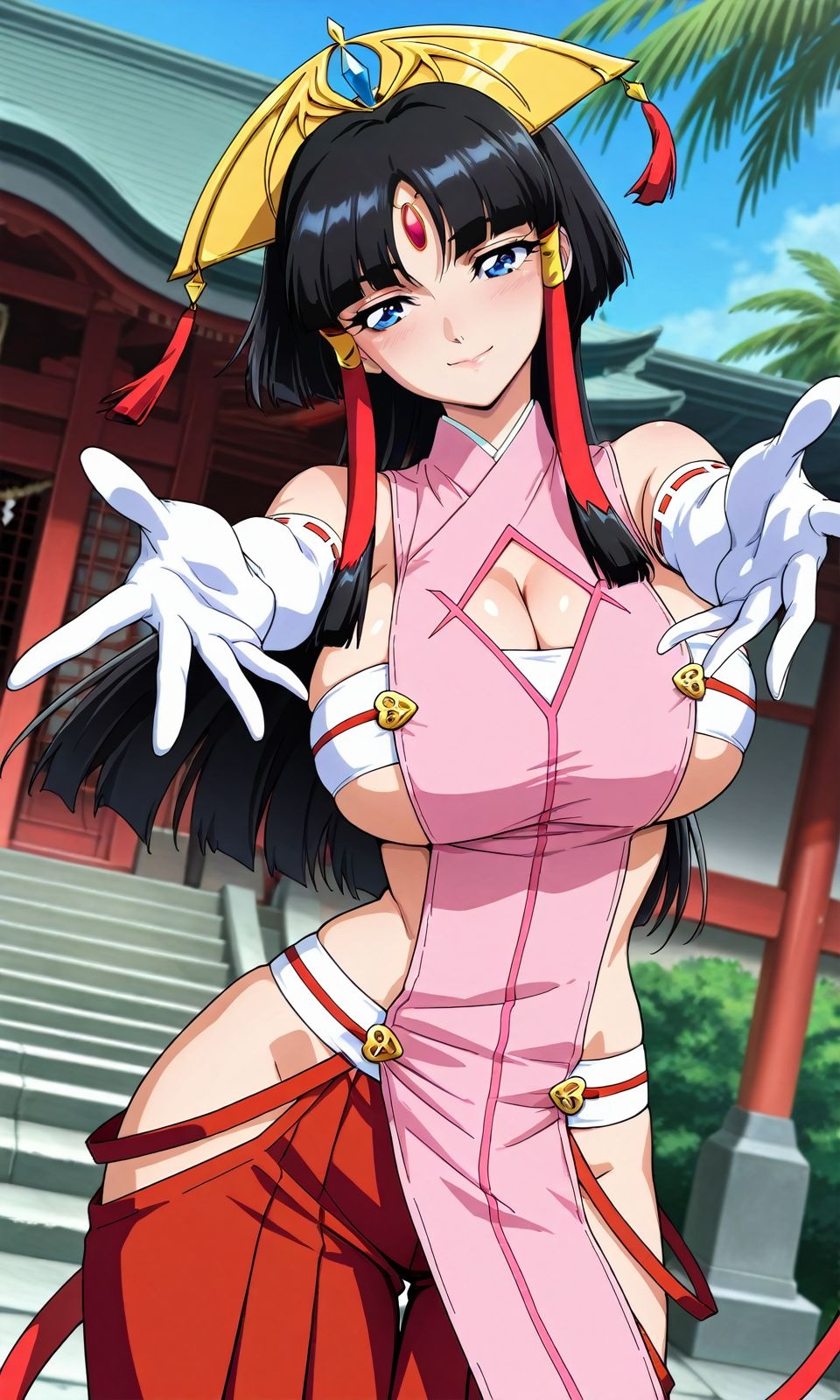 Cô Gái Anime Tạo Ra Bởi AI - Salamandinary: Tóc Đen, Ngực Lớn, 85P