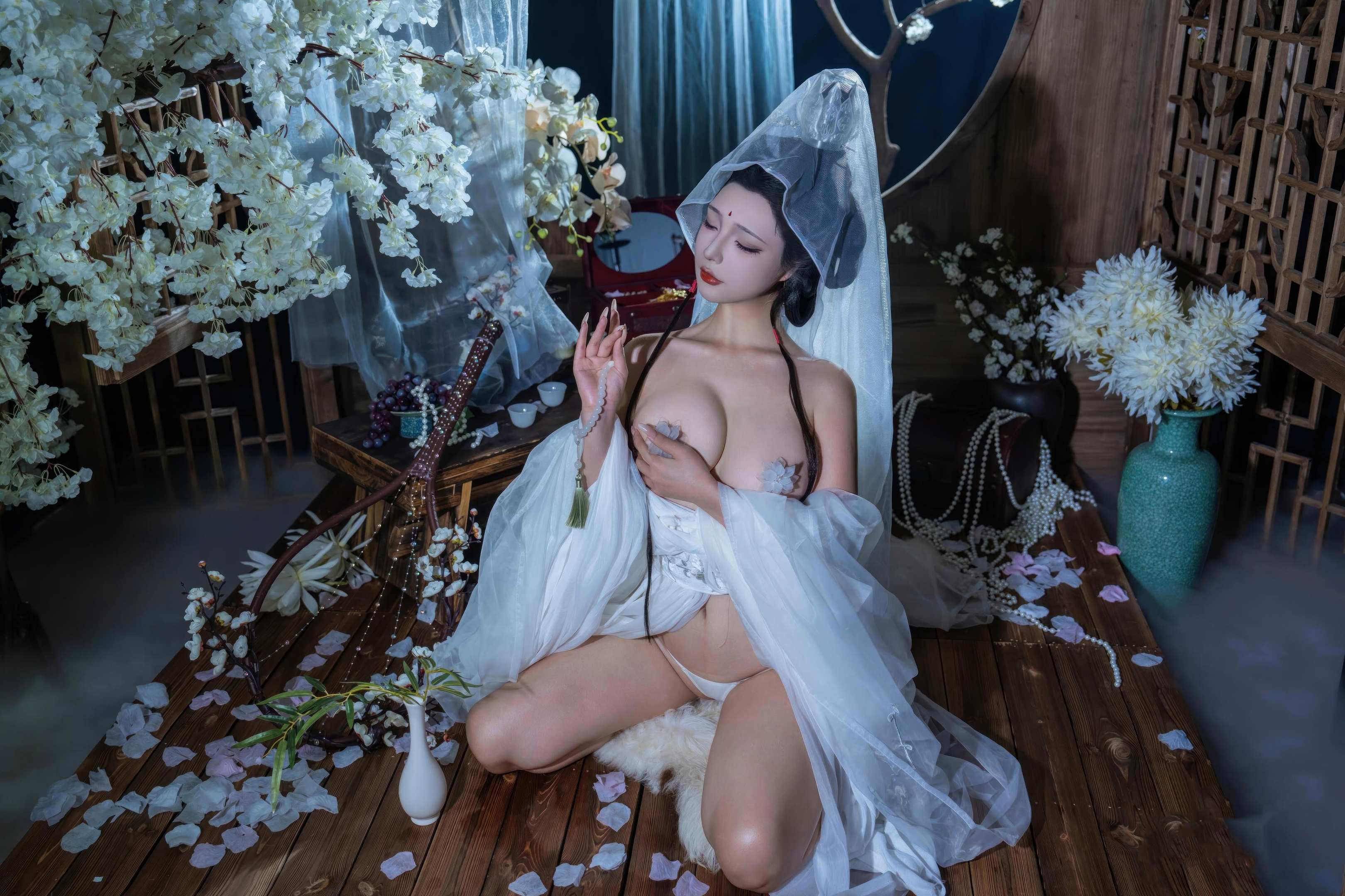 [私房] yuuhui玉汇 - 欲观音：白纱观音露点露穴 佛堂裸身大尺度 135P1V