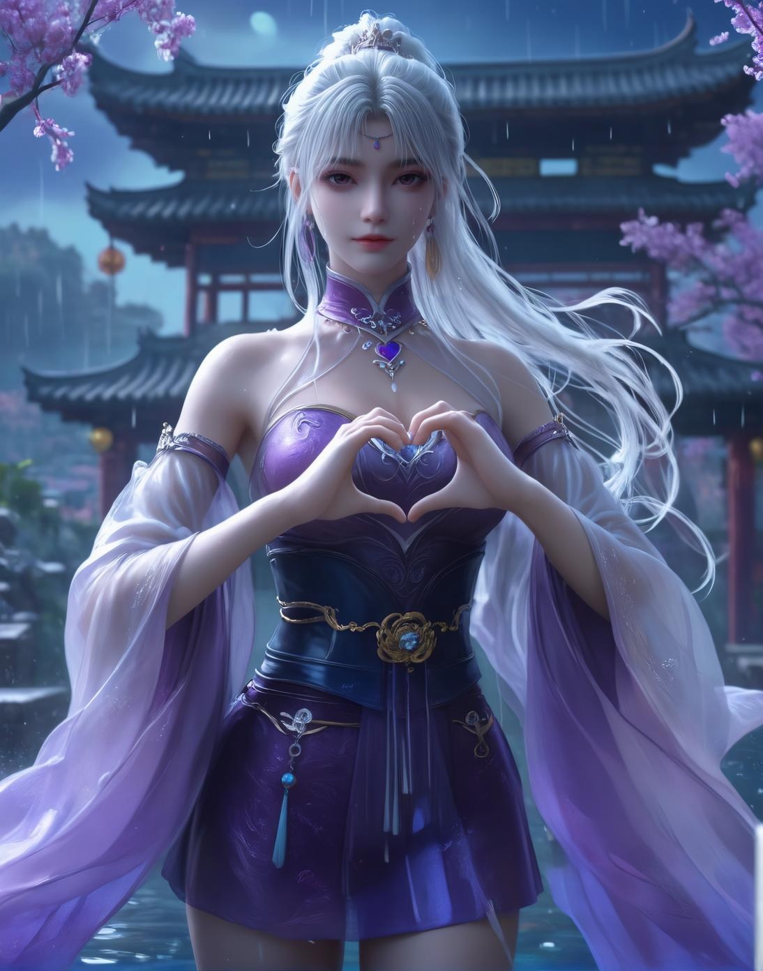 Cô Gái Anime Tạo Bởi AI - 小医仙与古风美女：Tắm Suối Nước Nóng Với Vòng Một Khủng - Bộ Sưu Tập Hai Chủ Đề 153P