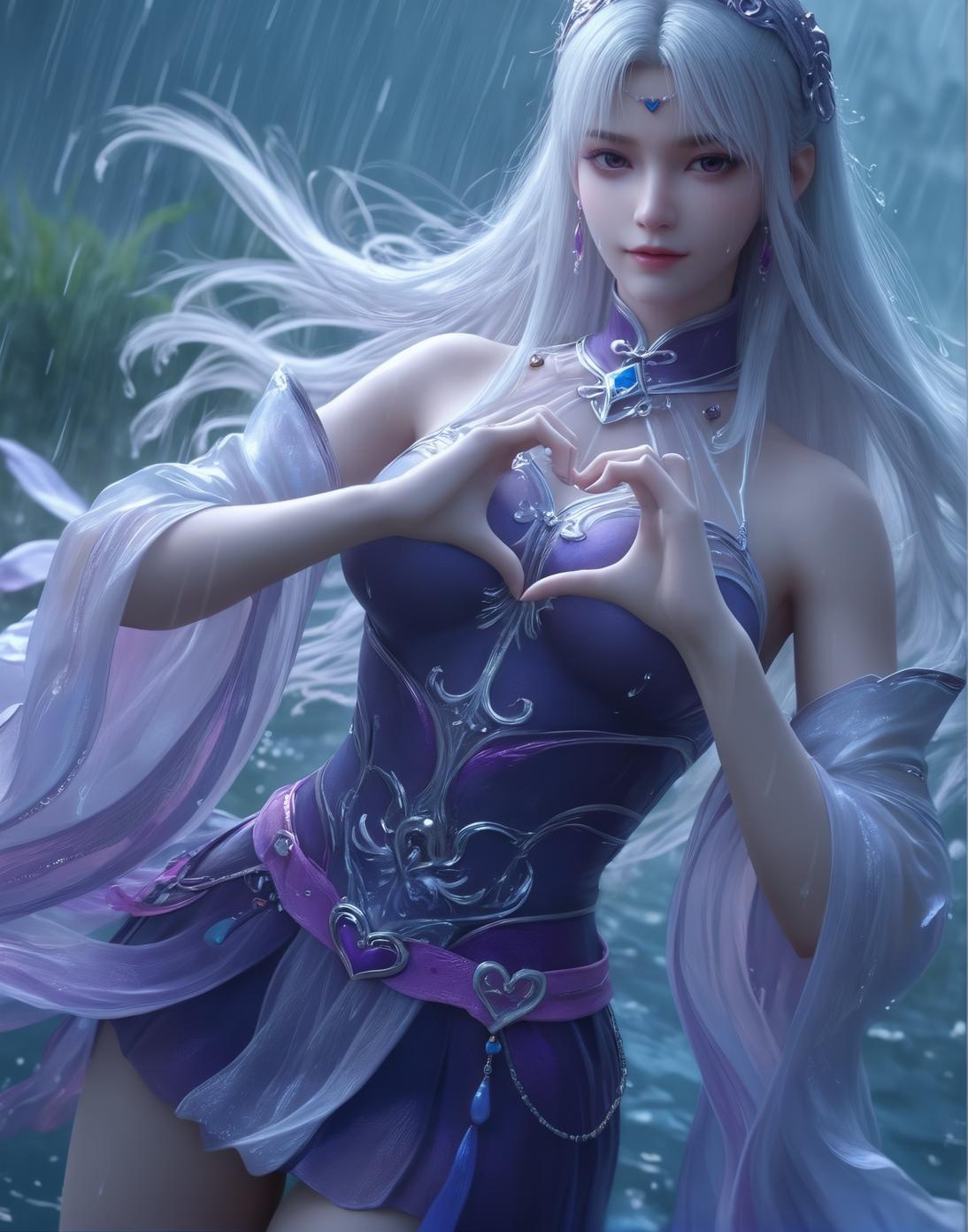 Cô Gái Anime Tạo Bởi AI - 小医仙与古风美女：Tắm Suối Nước Nóng Với Vòng Một Khủng - Bộ Sưu Tập Hai Chủ Đề 153P