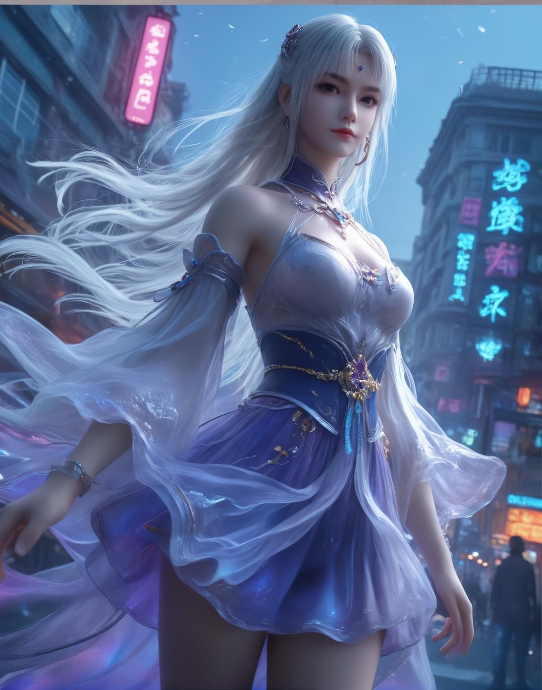 Cô Gái Anime Tạo Bởi AI - 小医仙与古风美女：Tắm Suối Nước Nóng Với Vòng Một Khủng - Bộ Sưu Tập Hai Chủ Đề 153P