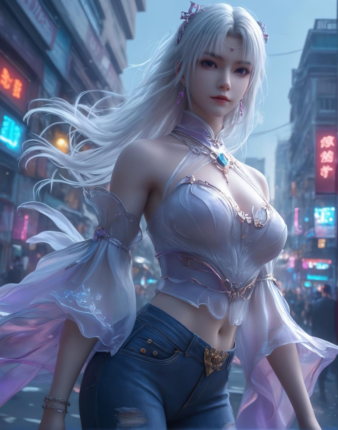 Cô Gái Anime Tạo Bởi AI - 小医仙与古风美女：Tắm Suối Nước Nóng Với Vòng Một Khủng - Bộ Sưu Tập Hai Chủ Đề 153P