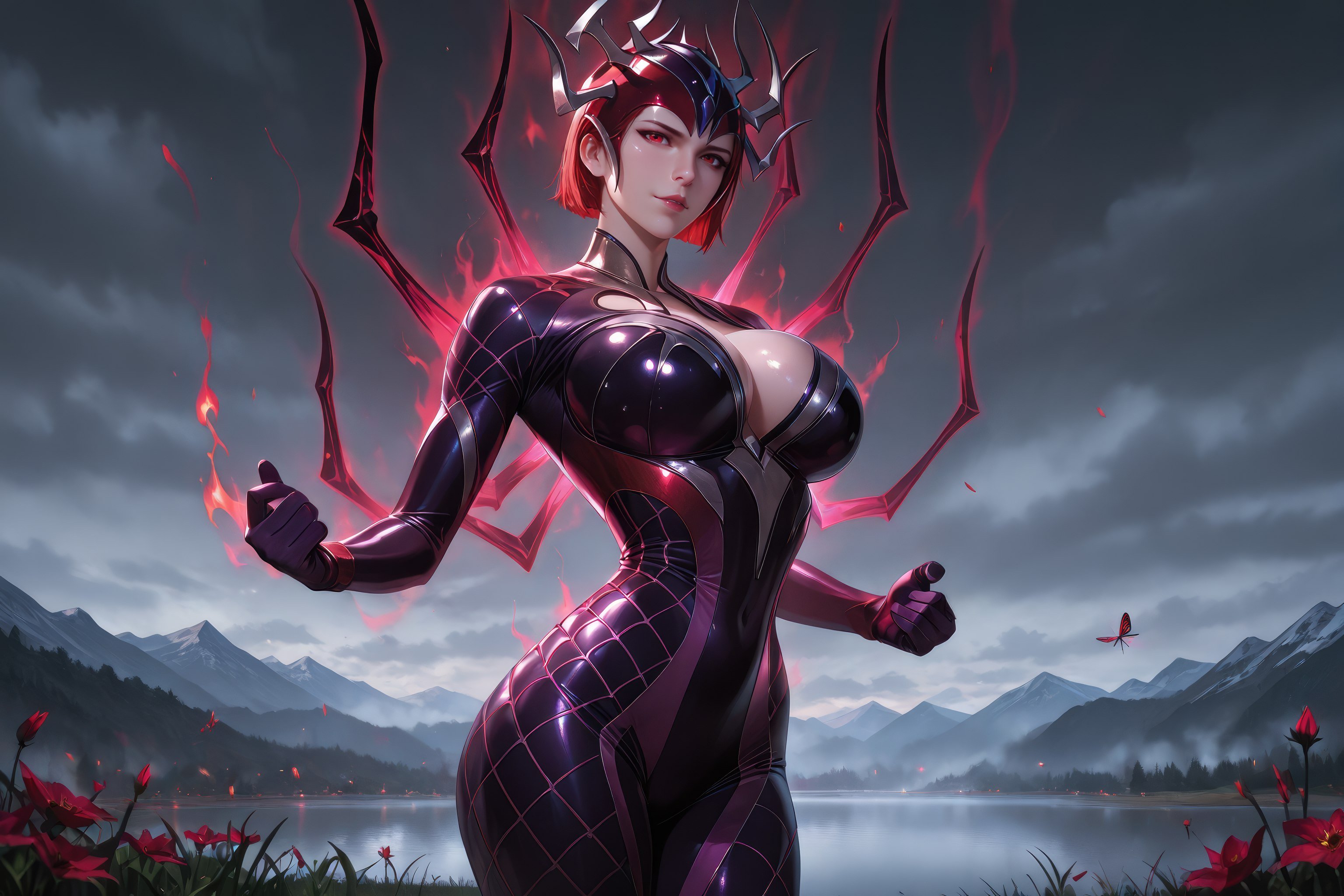 AI Generated Anime Girl - 斗罗大陆 蜘蛛女：红发紧身衣巨乳露穴 翘臀美腿 1087P