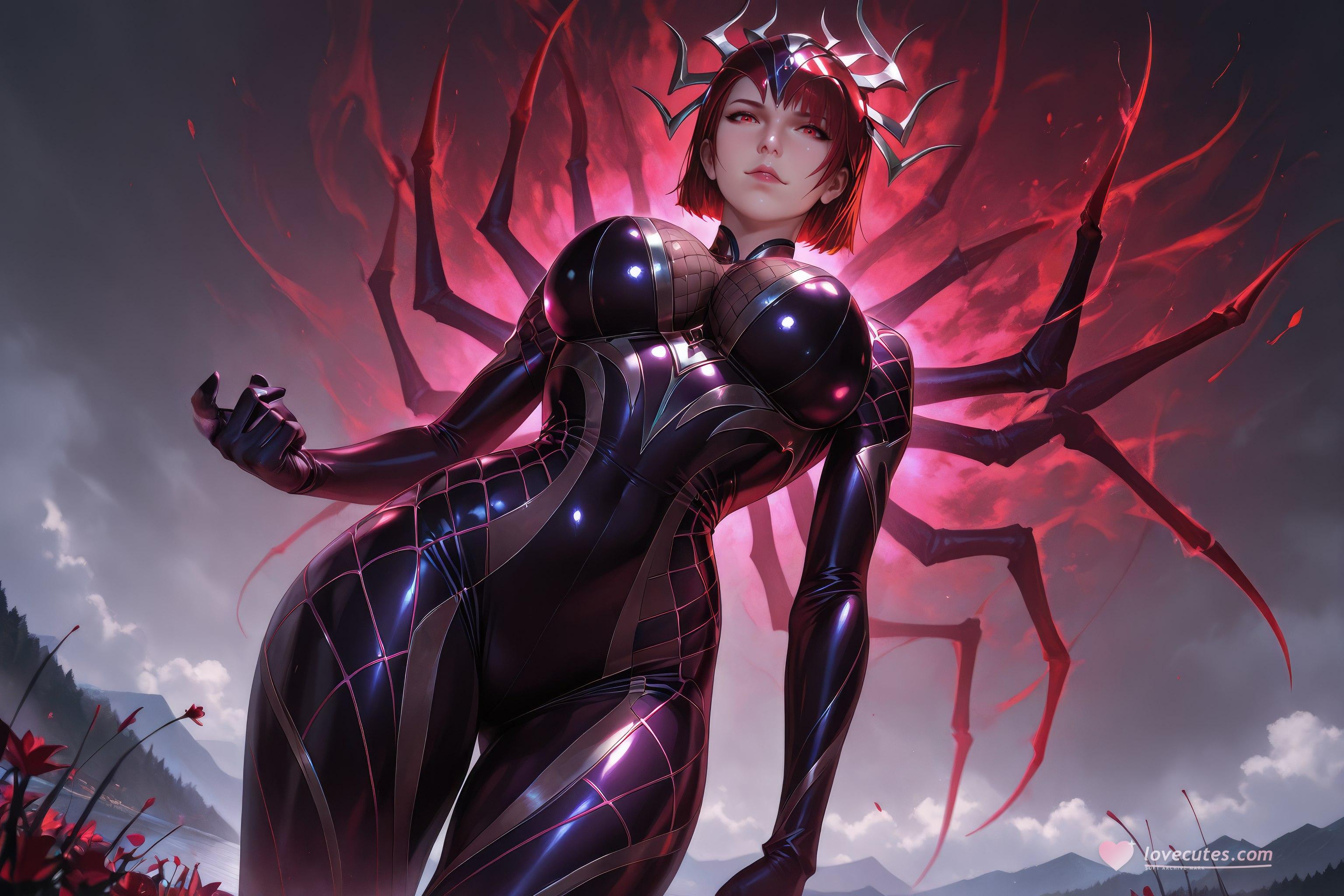 AI Generated Anime Girl - 斗罗大陆 蜘蛛女：红发紧身衣巨乳露穴 翘臀美腿 1087P