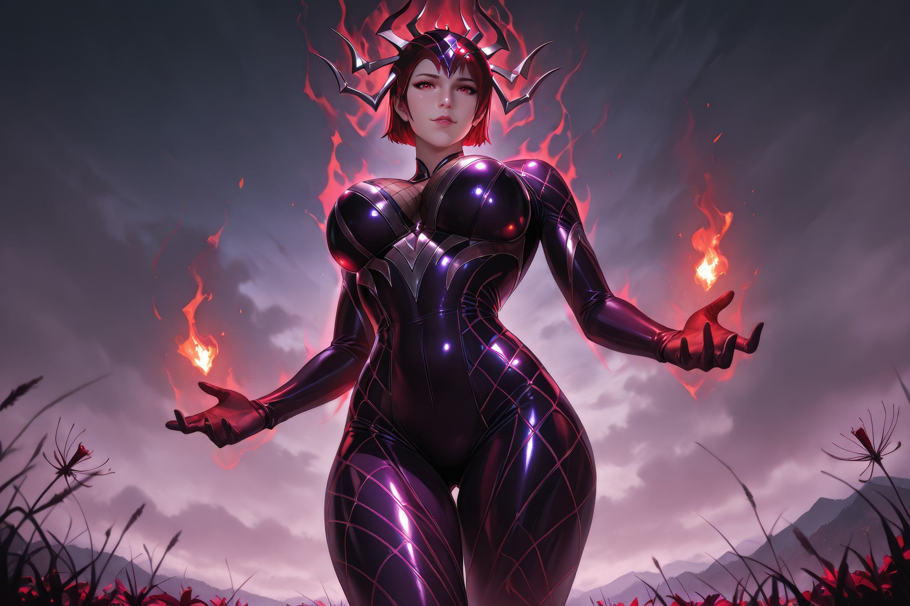 AI Generated Anime Girl - 斗罗大陆 蜘蛛女：红发紧身衣巨乳露穴 翘臀美腿 1087P