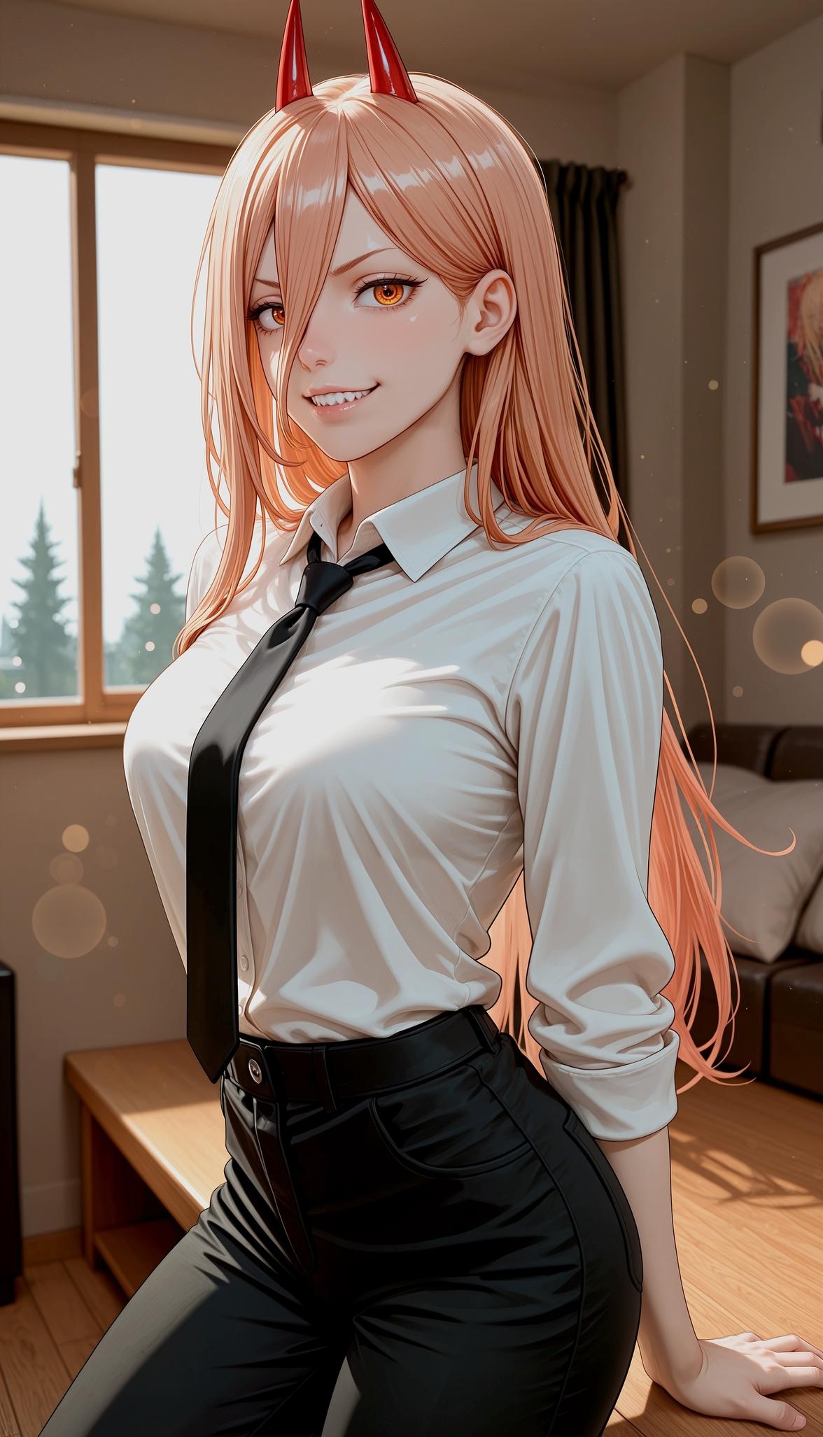AI Porn - 电锯人 帕瓦群交口交 AI 图库 40P