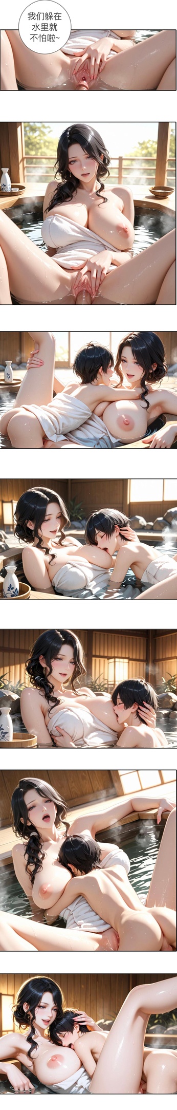 AI Generated Anime Girl - Mai Xu's Hot Spring Trip: A Steamy 14-Page Manga Story