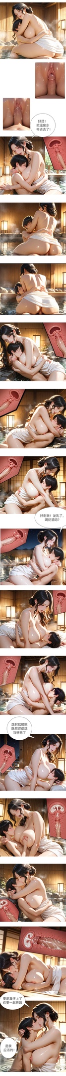 AI Generated Anime Girl - Mai Xu's Hot Spring Trip: A Steamy 14-Page Manga Story