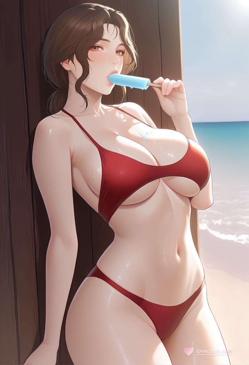AI Generated Anime Girl - 轻熟风 美静的小房客：蓝裙辫发巨乳露穴 轻熟房东主题 118P
