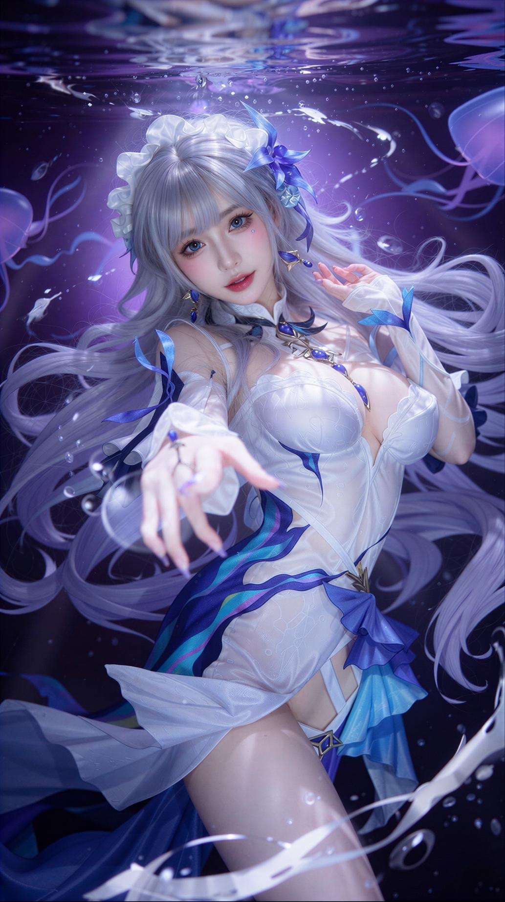 AI Generated Anime Girl - Patreon写实COS合集2：多角色泳装内衣制服 美腿美胸 66P